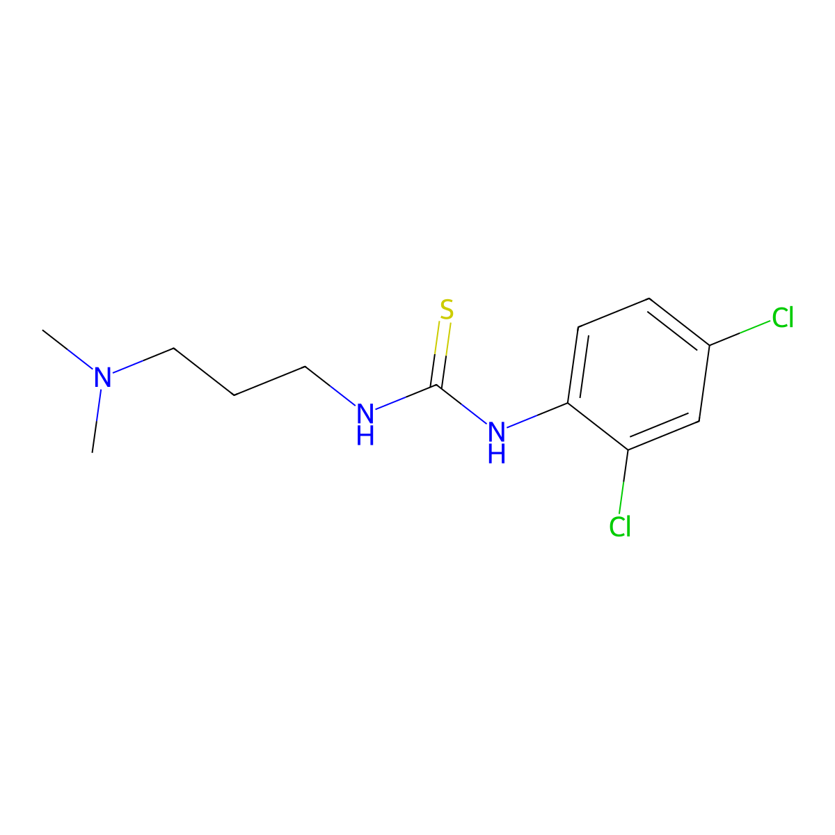 1-(2,4-Dichlorophenyl)-3-[3-(dimethylamino)propyl]thiourea molecular structure, CAS 428831-41-8