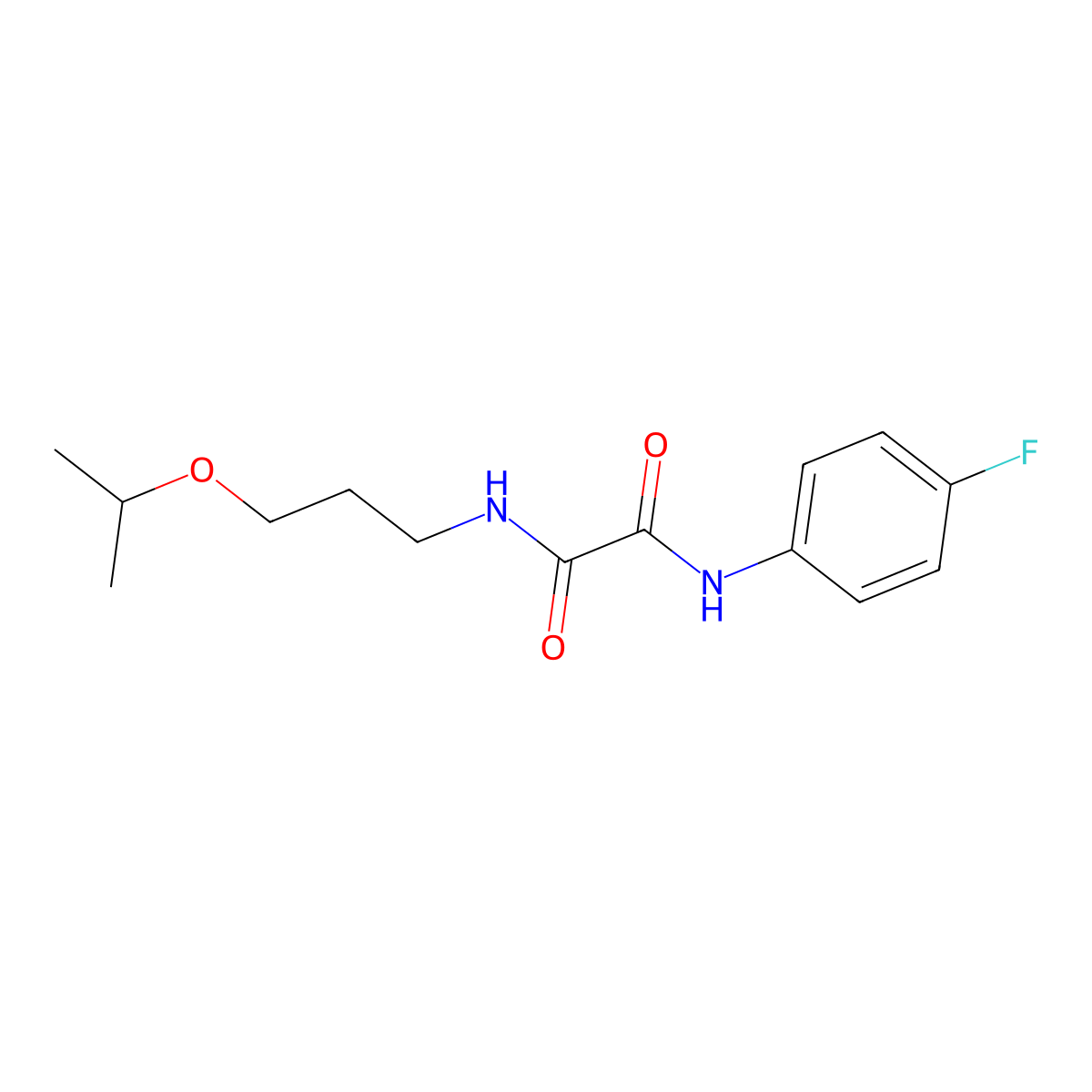 N'-(4-fluorophenyl)-N-(3-propan-2-yloxypropyl)oxamide molecular structure, CAS 428831-46-3