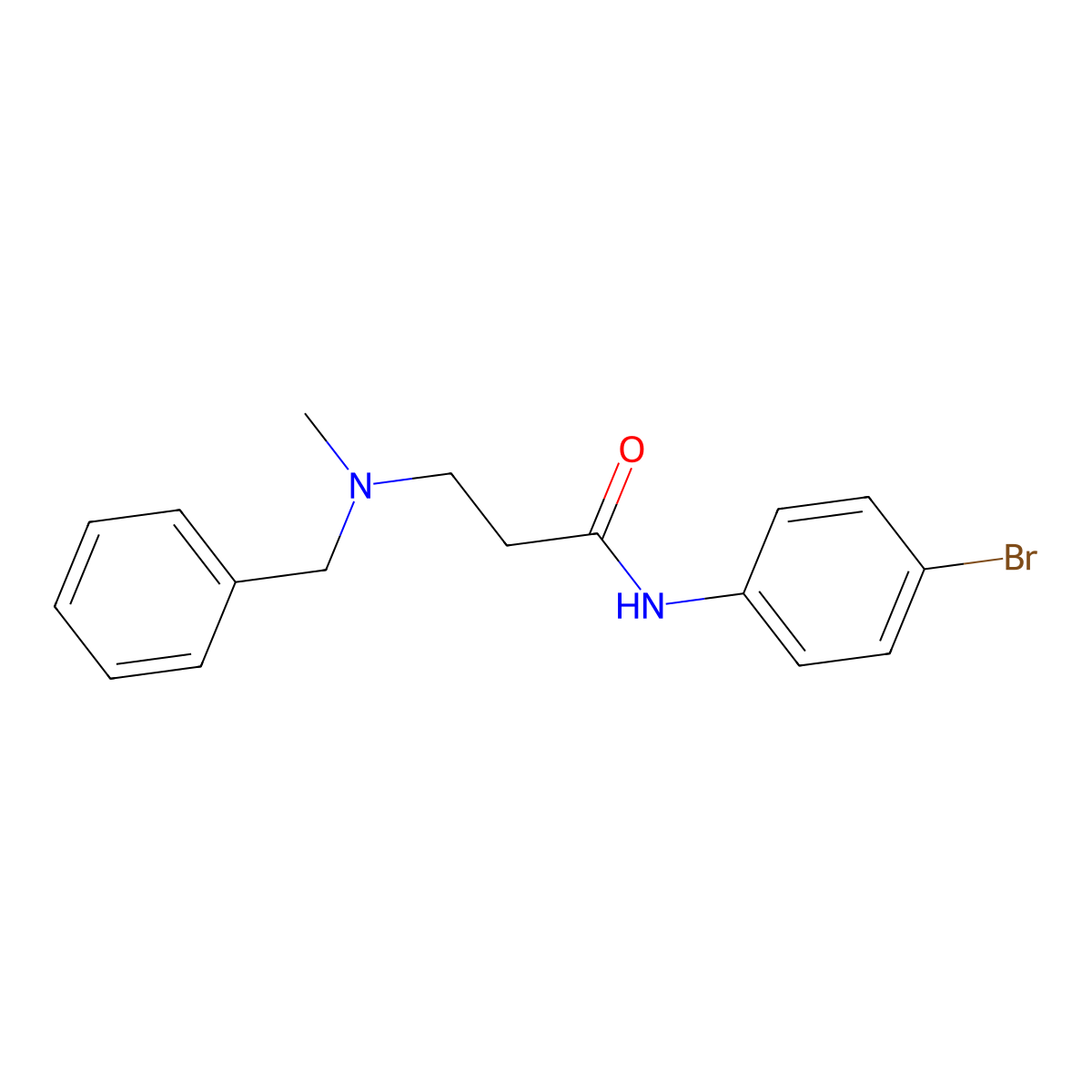 3-[benzyl(methyl)amino]-N-(4-bromophenyl)propanamide molecular structure, CAS 428831-60-1