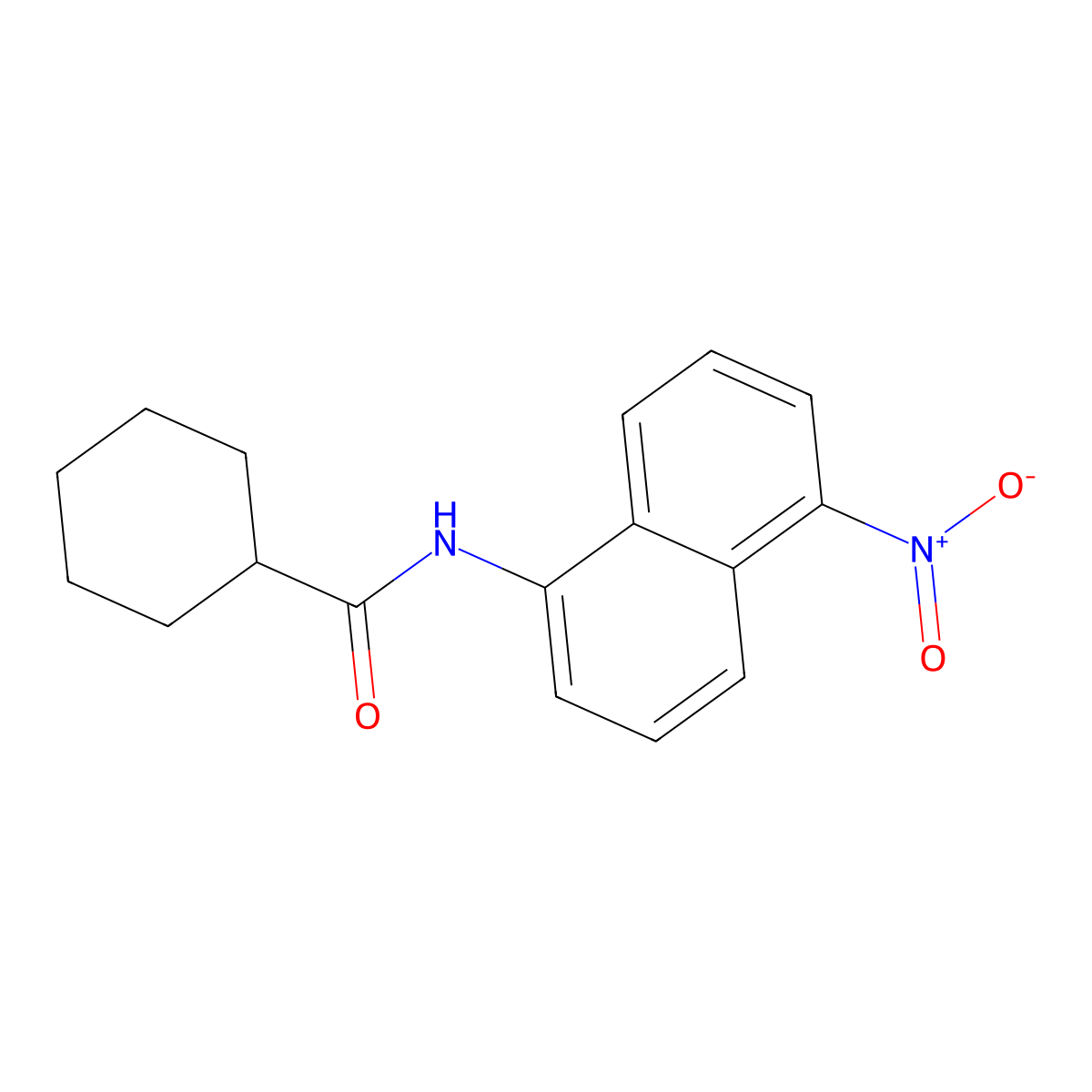 N-(5-nitronaphthalen-1-yl)cyclohexanecarboxamide molecular structure, CAS 428831-96-3