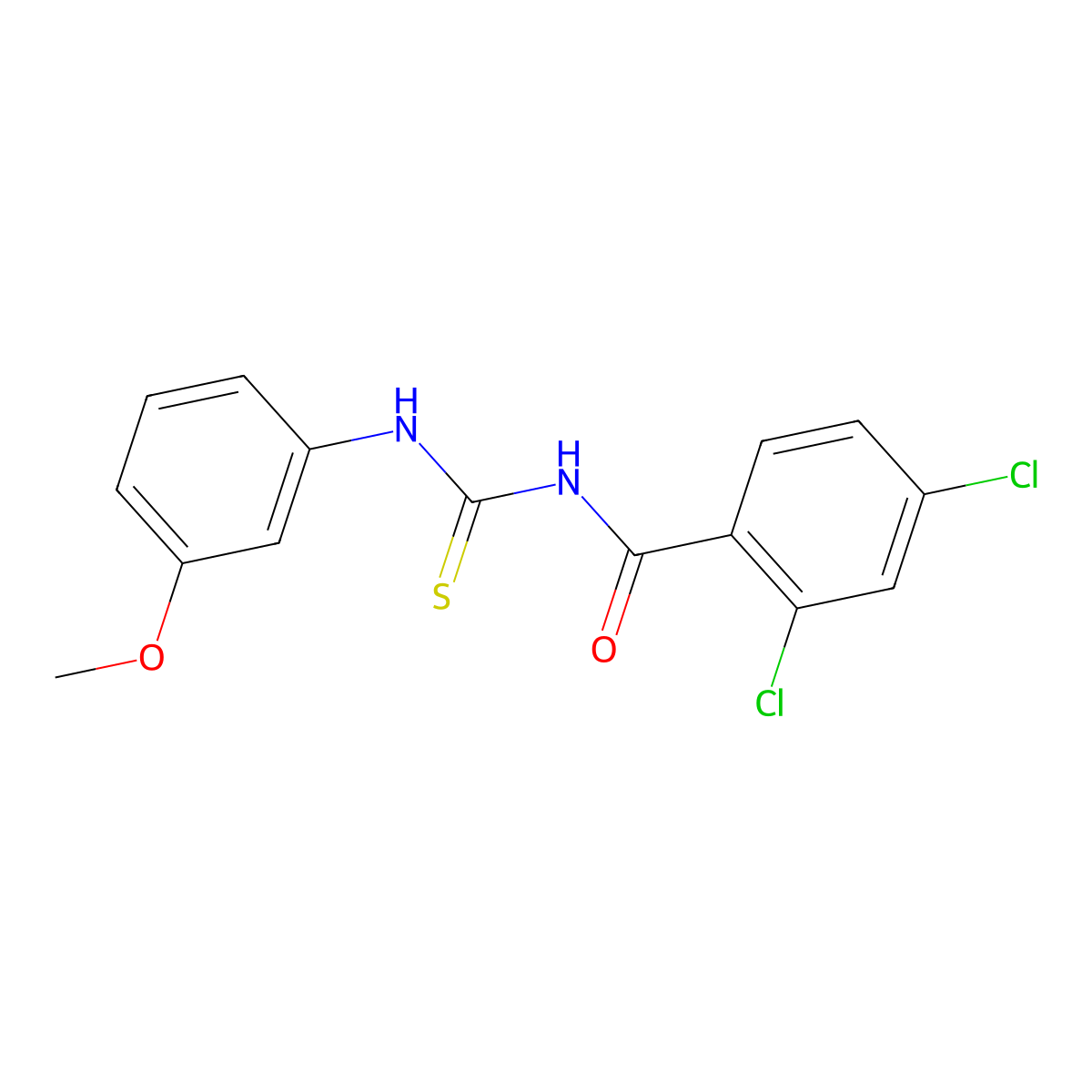 2,4-dichloro-N-[(3-methoxyphenyl)carbamothioyl]benzamide molecular structure, CAS 428832-35-3
