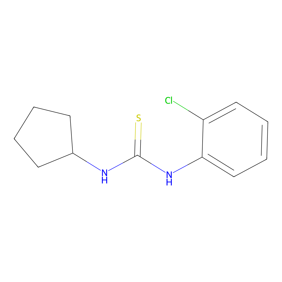1-(2-Chlorophenyl)-3-cyclopentylthiourea molecular structure, CAS 428832-76-2