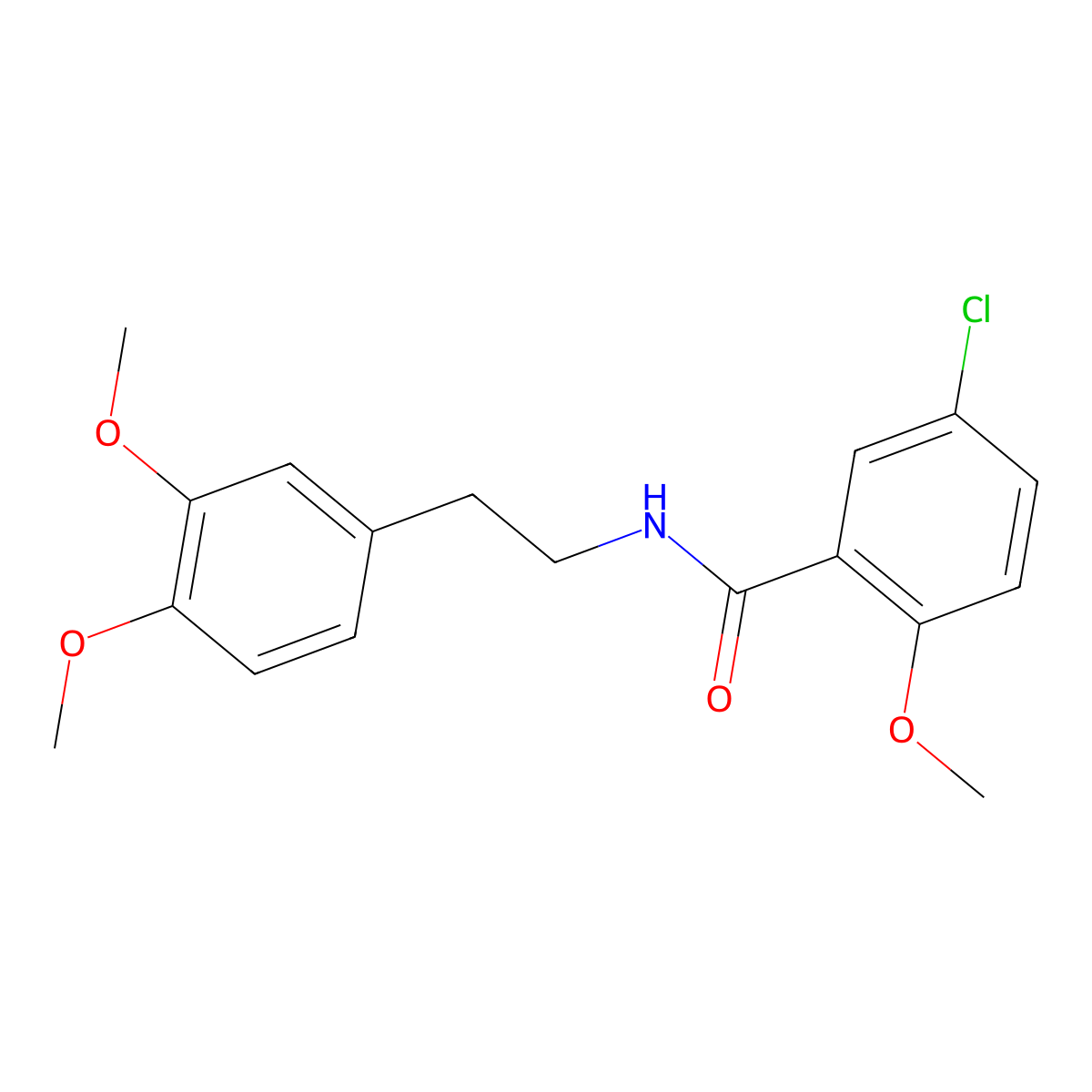 5-chloro-N-[2-(3,4-dimethoxyphenyl)ethyl]-2-methoxybenzamide molecular structure, CAS 428832-77-3