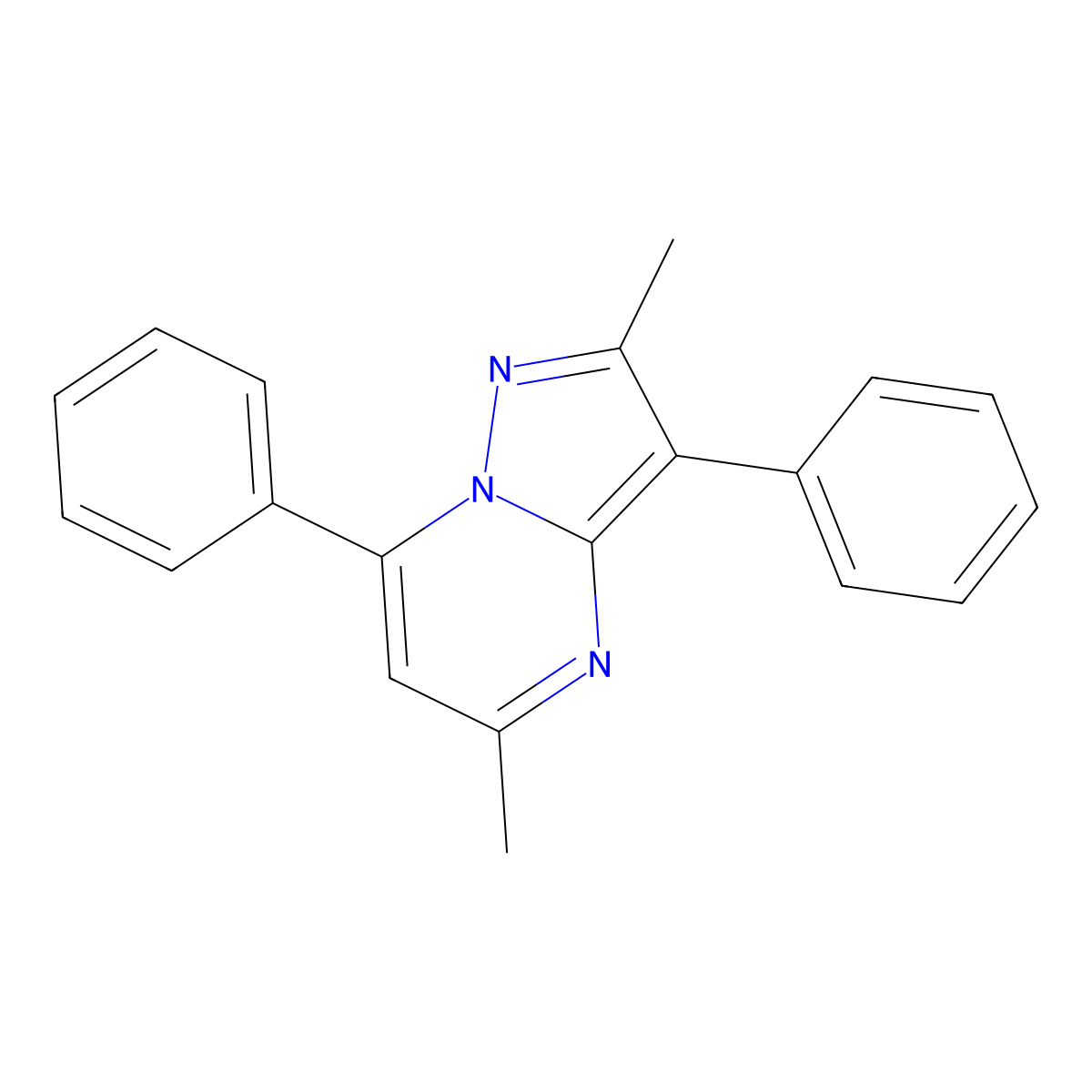 2,5-Dimethyl-3,7-diphenylpyrazolo[1,5-a]pyrimidine molecular structure, CAS 428832-84-2