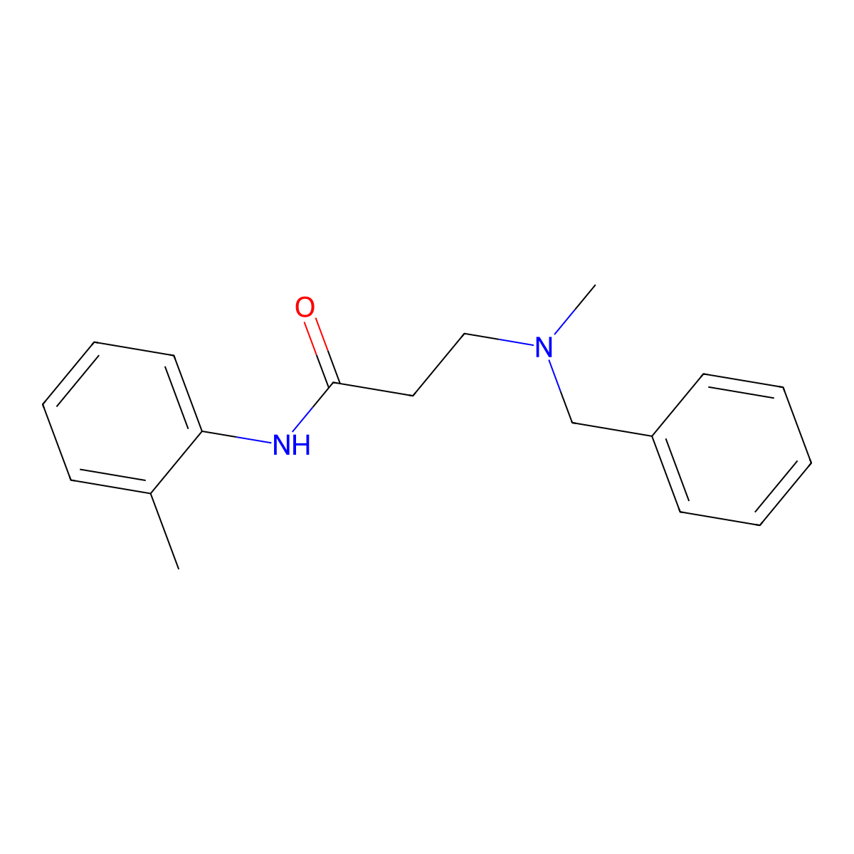 3-[benzyl(methyl)amino]-N-(2-methylphenyl)propanamide molecular structure, CAS 428832-92-2
