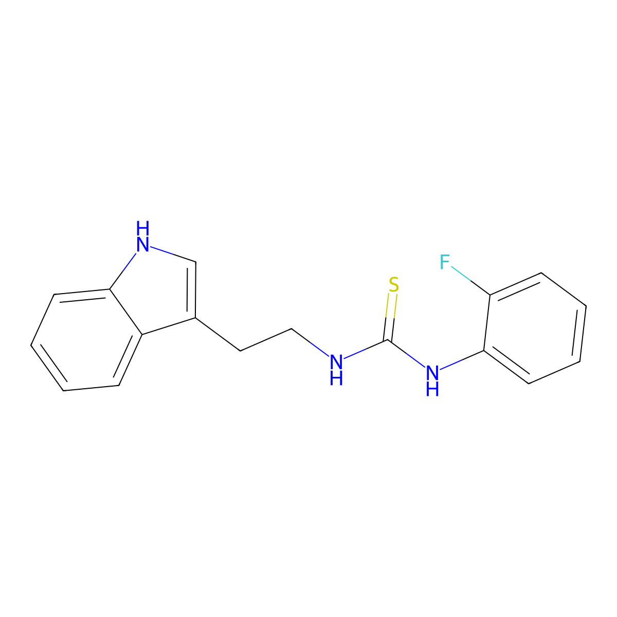 1-(2-fluorophenyl)-3-[2-(1H-indol-3-yl)ethyl]thiourea molecular structure, CAS 428833-31-2