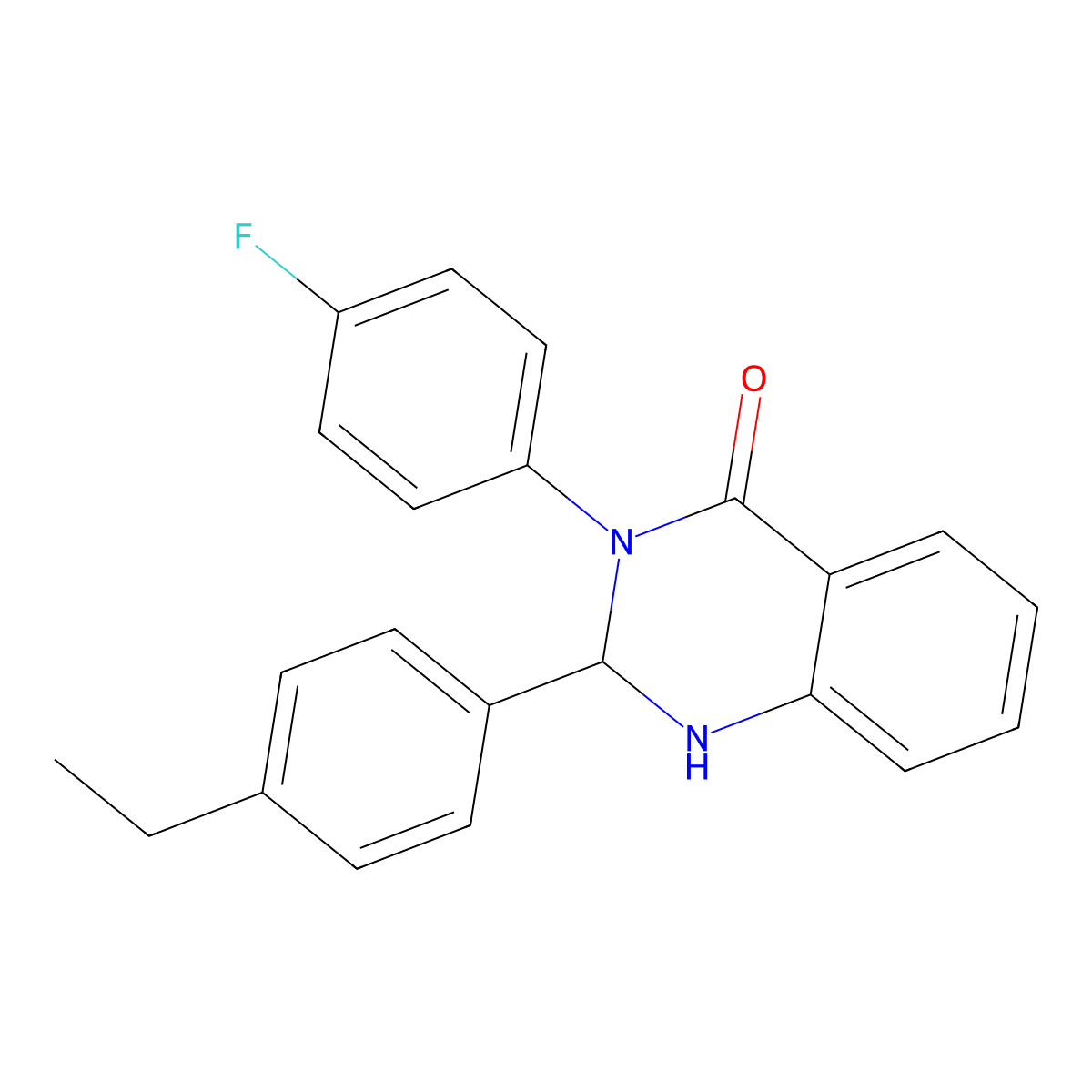 2-(4-Ethylphenyl)-3-(4-fluorophenyl)-1,2-dihydroquinazolin-4-one molecular structure, CAS 428833-32-3