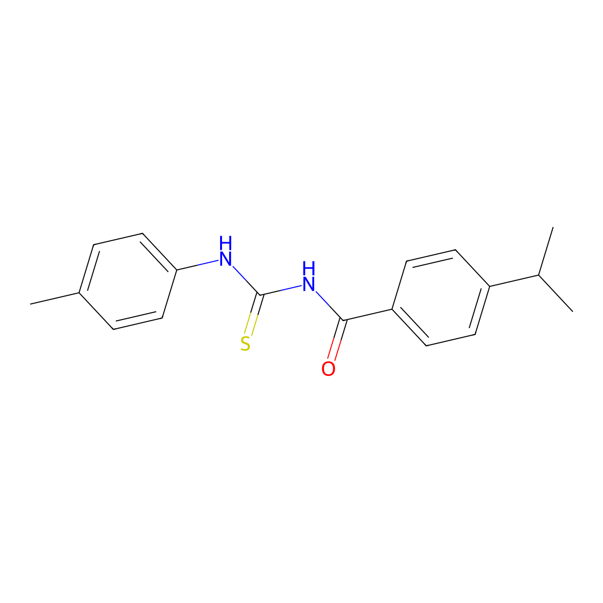 N-[(4-methylphenyl)carbamothioyl]-4-propan-2-ylbenzamide molecular structure, CAS 428833-33-4