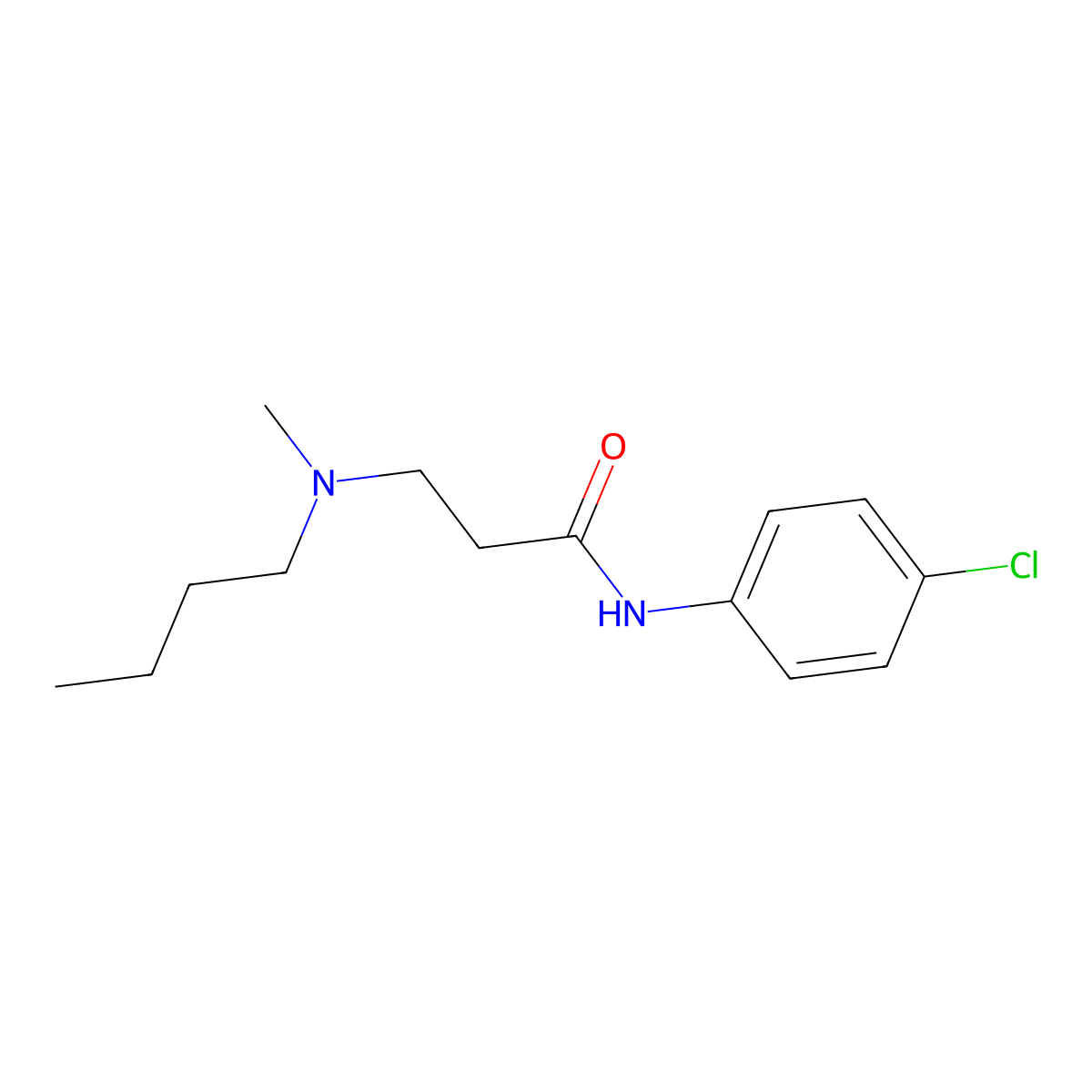 3-[butyl(methyl)amino]-N-(4-chlorophenyl)propanamide molecular structure, CAS 428833-34-5
