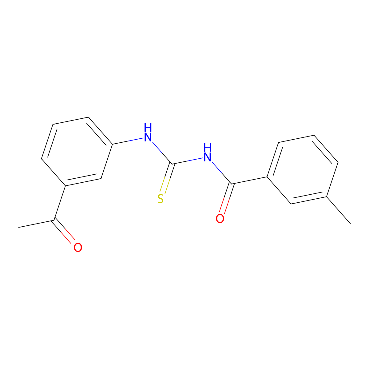 N-[(3-acetylphenyl)carbamothioyl]-3-methylbenzamide molecular structure, CAS 428833-41-4
