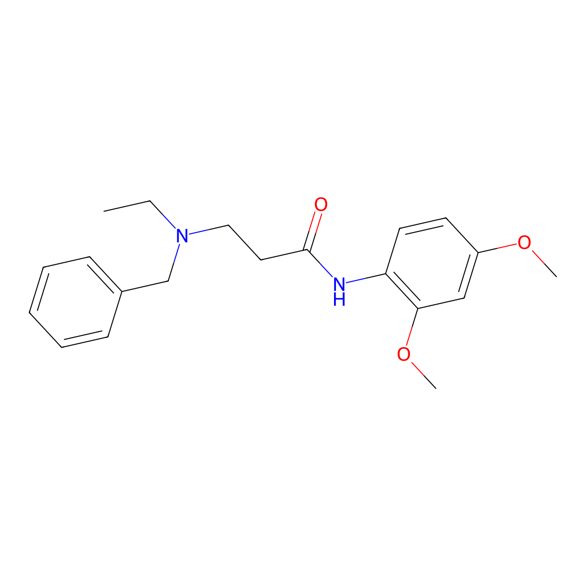 3-[benzyl(ethyl)amino]-N-(2,4-dimethoxyphenyl)propanamide molecular structure, CAS 428833-47-0