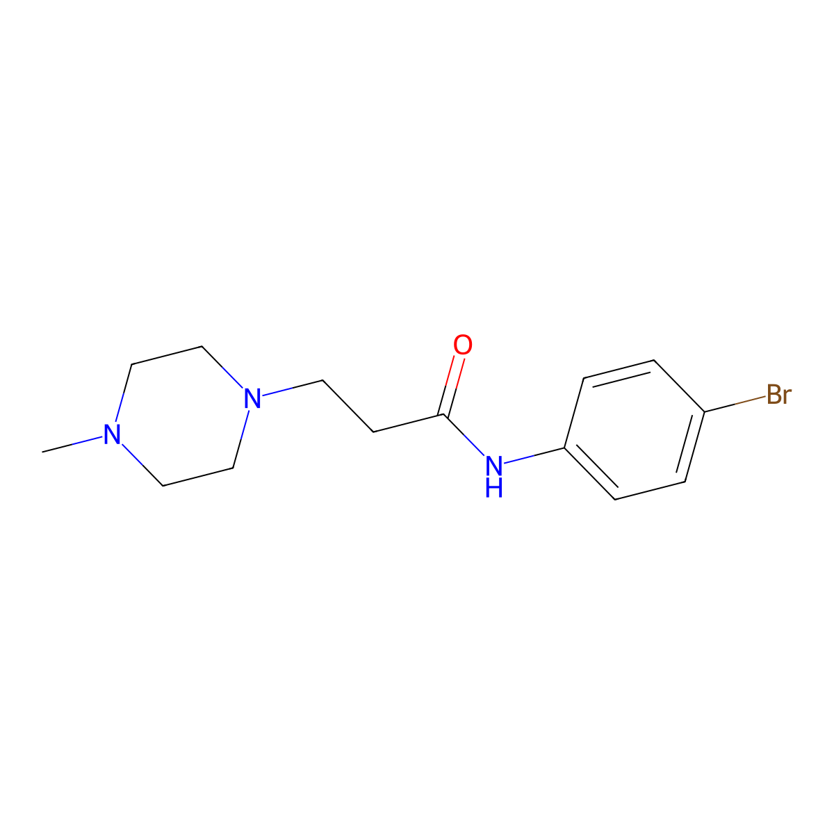 N-(4-bromophenyl)-3-(4-methylpiperazin-1-yl)propanamide molecular structure, CAS 428833-48-1