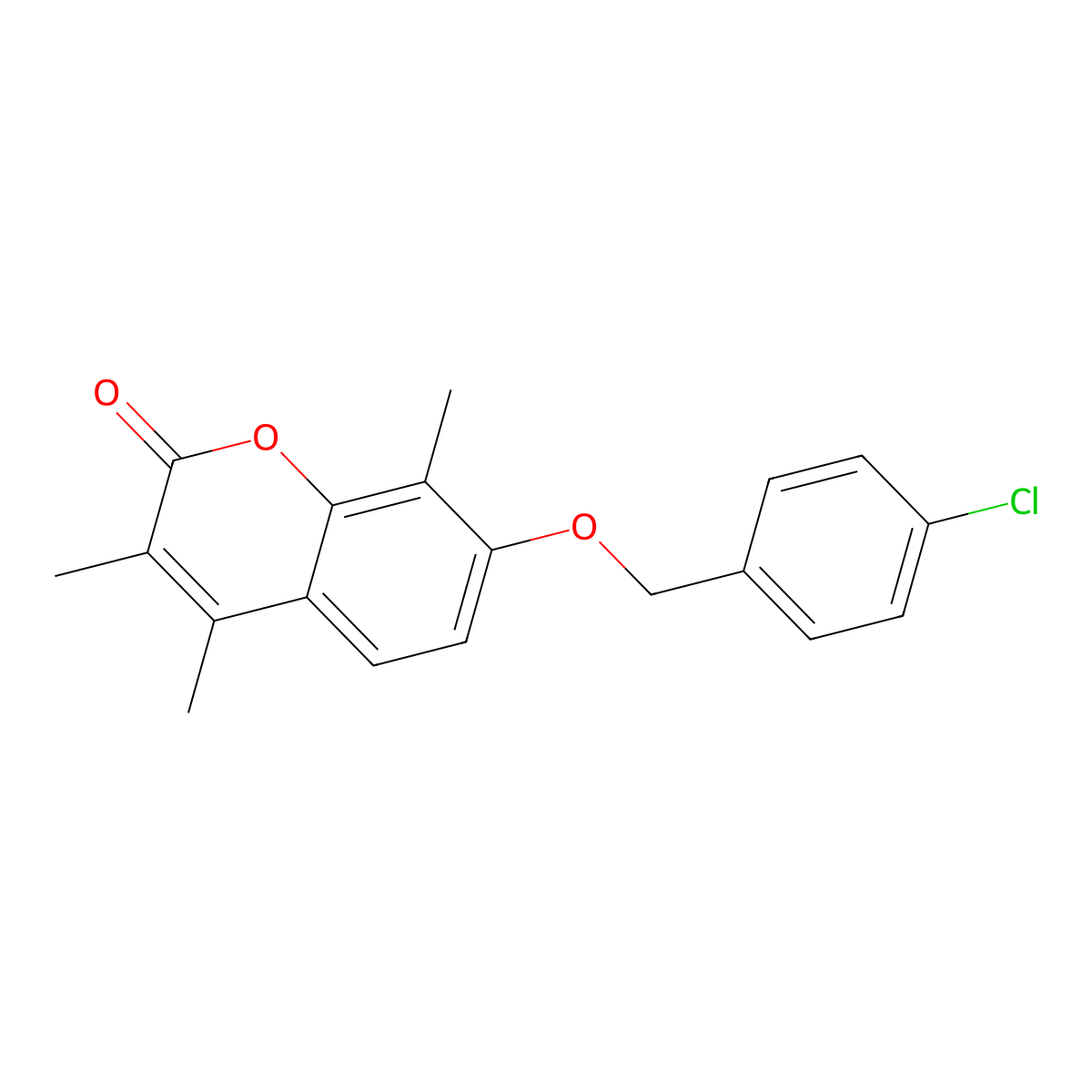 7-[(4-chlorobenzyl)oxy]-3,4,8-trimethyl-2H-chromen-2-one molecular structure, CAS 428833-52-7