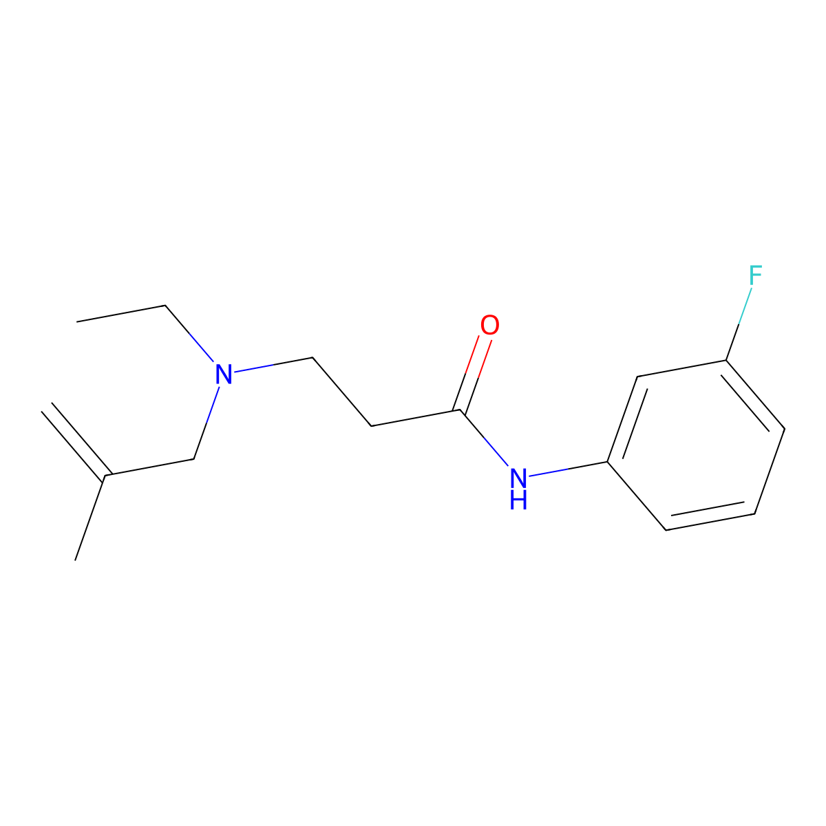 3-[ethyl(2-methylprop-2-enyl)amino]-N-(3-fluorophenyl)propanamide molecular structure, CAS 428833-54-9
