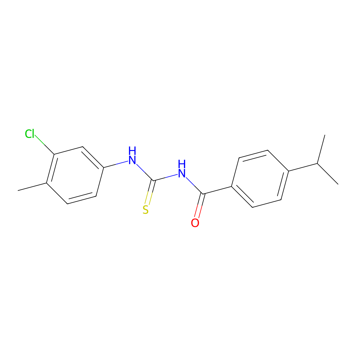 N-[(3-chloro-4-methylphenyl)carbamothioyl]-4-propan-2-ylbenzamide molecular structure, CAS 428833-62-9
