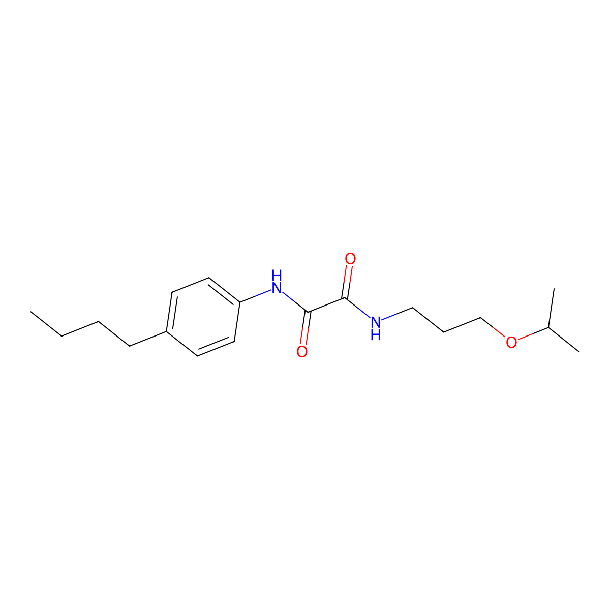 N'-(4-butylphenyl)-N-(3-propan-2-yloxypropyl)oxamide molecular structure, CAS 428833-74-3