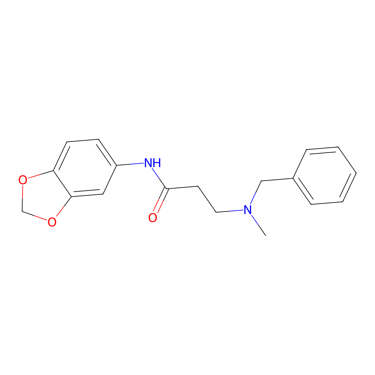 N-(1,3-benzodioxol-5-yl)-3-[benzyl(methyl)amino]propanamide molecular structure, CAS 428834-01-9