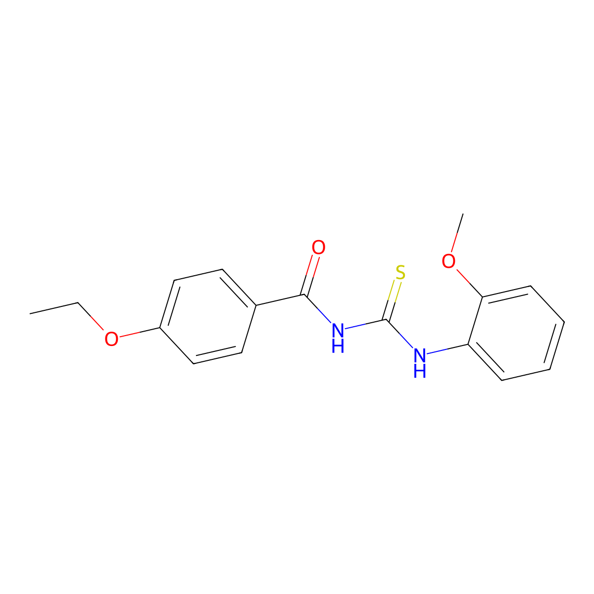 4-ethoxy-N-[(2-methoxyphenyl)carbamothioyl]benzamide molecular structure, CAS 428834-31-5