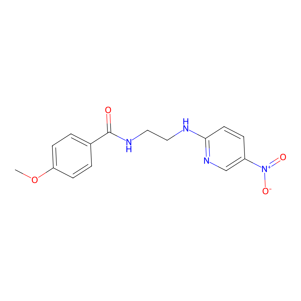 4-methoxy-N-[2-[(5-nitropyridin-2-yl)amino]ethyl]benzamide molecular structure, CAS 428834-70-2