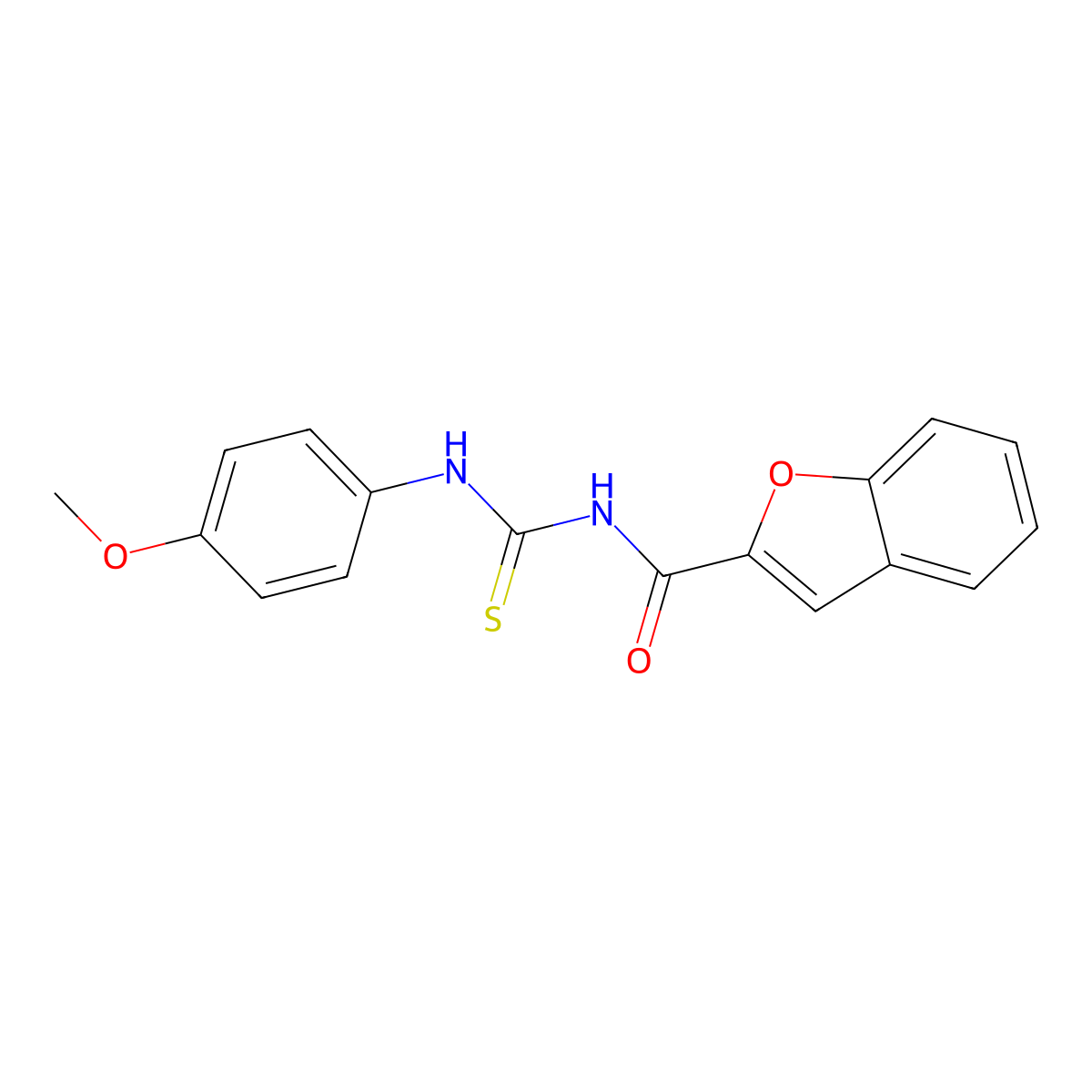 N-[(4-methoxyphenyl)carbamothioyl]-1-benzofuran-2-carboxamide molecular structure, CAS 428834-79-1