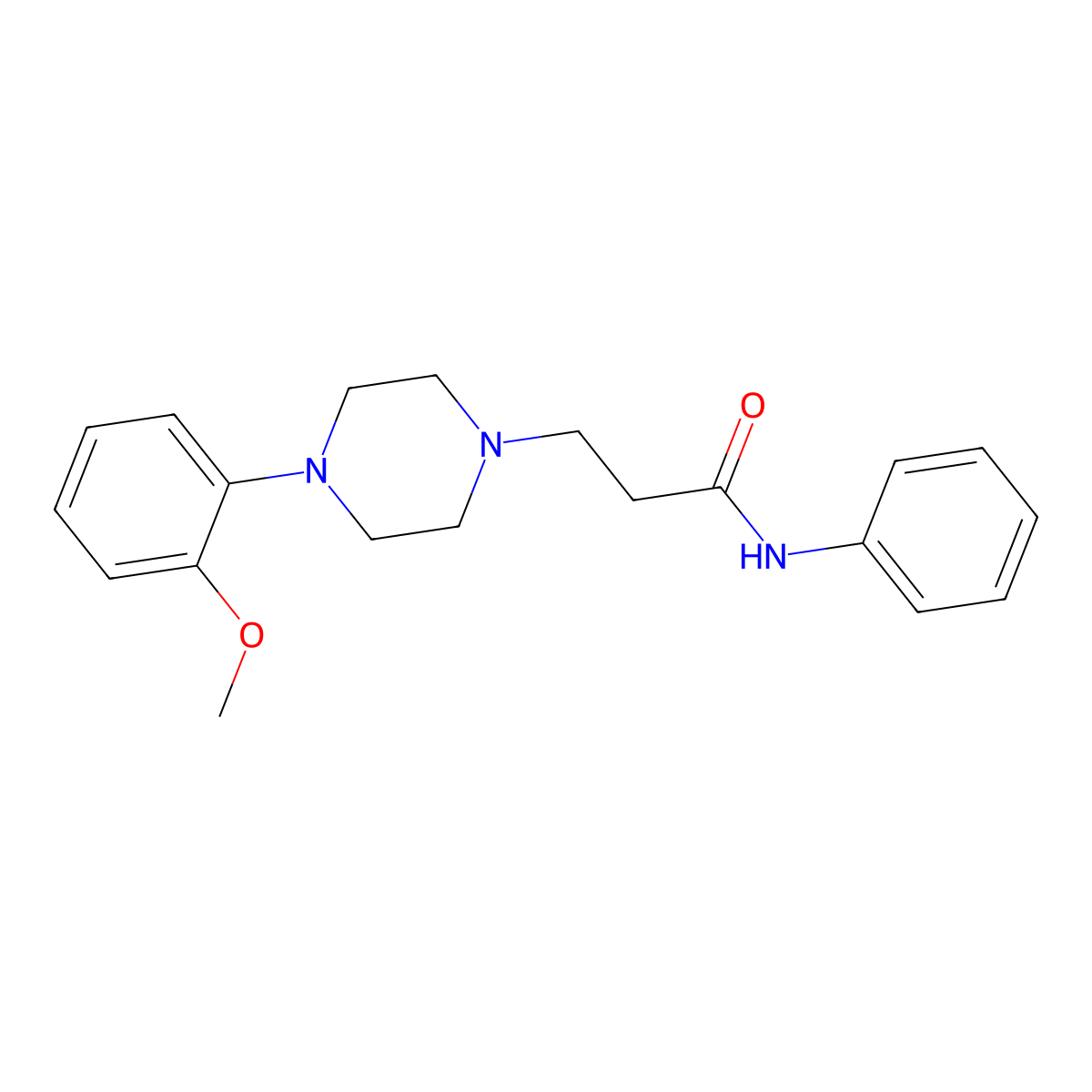 3-[4-(2-methoxyphenyl)piperazin-1-yl]-N-phenylpropanamide molecular structure, CAS 428834-82-6