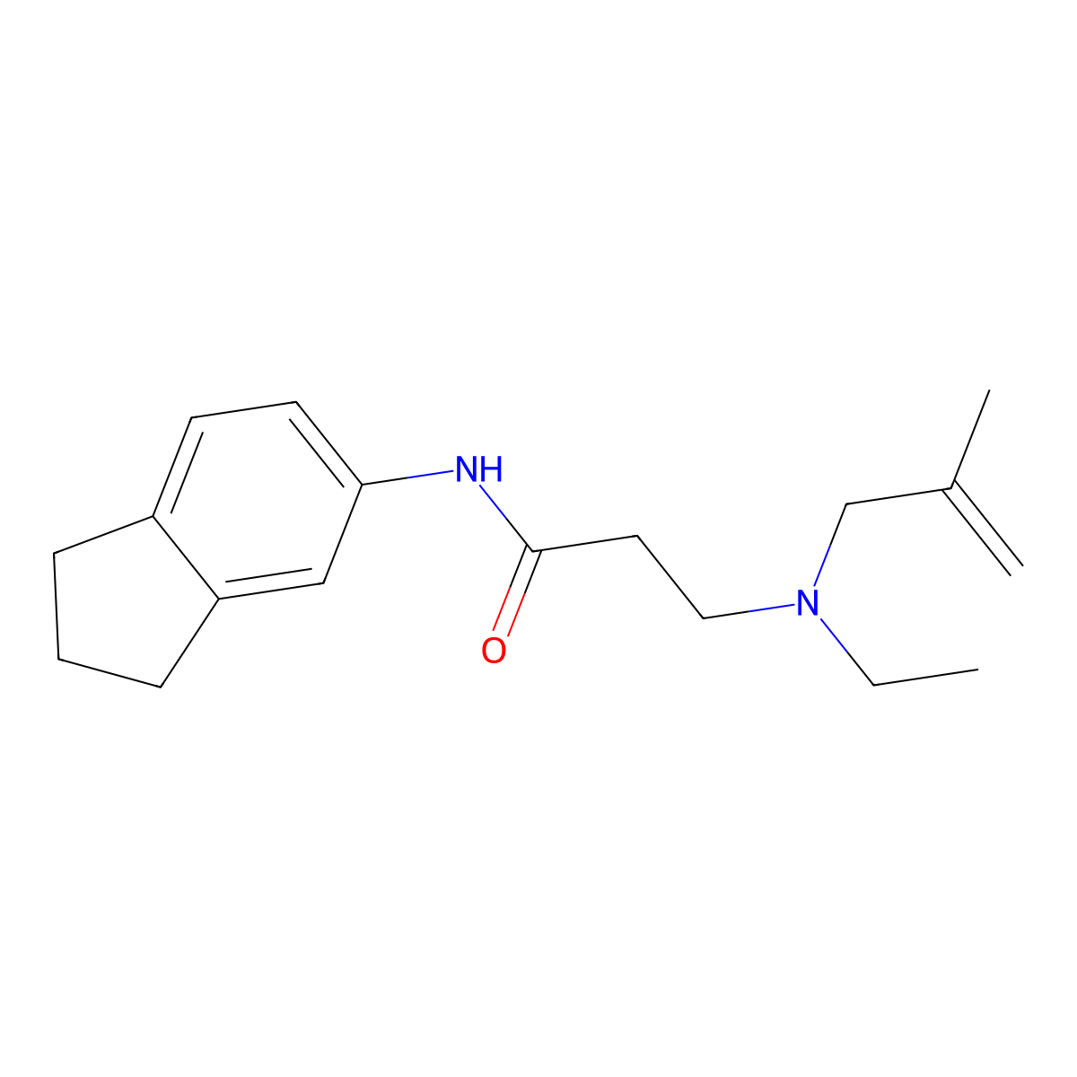 N-(2,3-dihydro-1H-inden-5-yl)-3-[ethyl(2-methylprop-2-enyl)amino]propanamide molecular structure, CAS 428834-92-8
