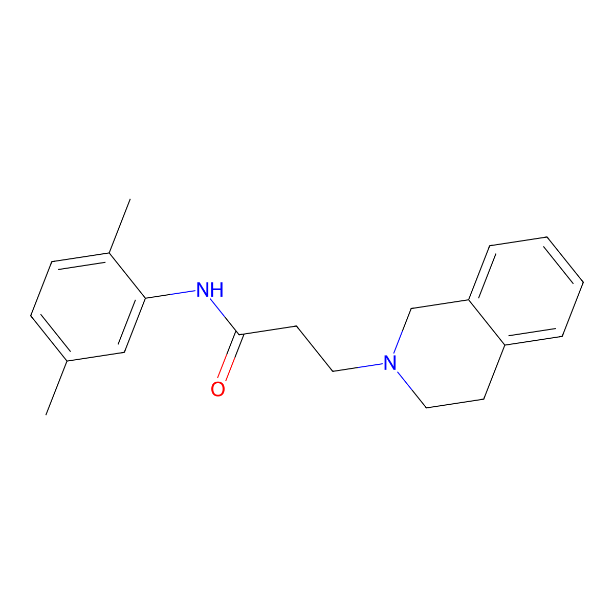 3-(3,4-dihydro-1H-isoquinolin-2-yl)-N-(2,5-dimethylphenyl)propanamide molecular structure, CAS 428835-66-9
