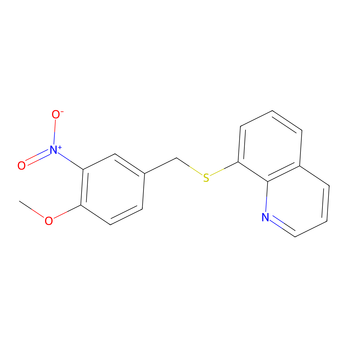 8-[(4-Methoxy-3-nitrobenzyl)sulfanyl]quinoline molecular structure, CAS 428835-82-9