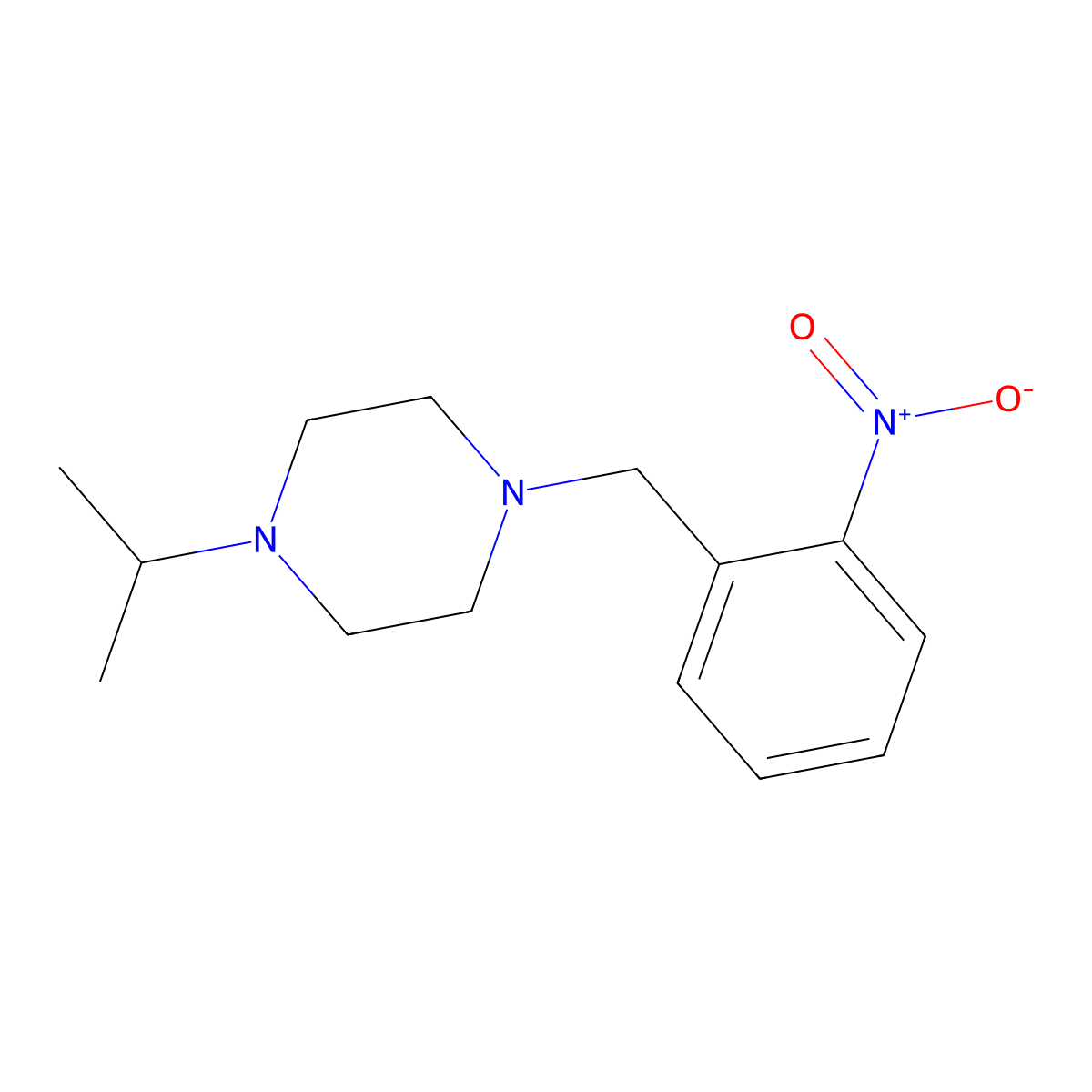 1-[(2-Nitrophenyl)methyl]-4-propan-2-ylpiperazine molecular structure, CAS 428835-86-3