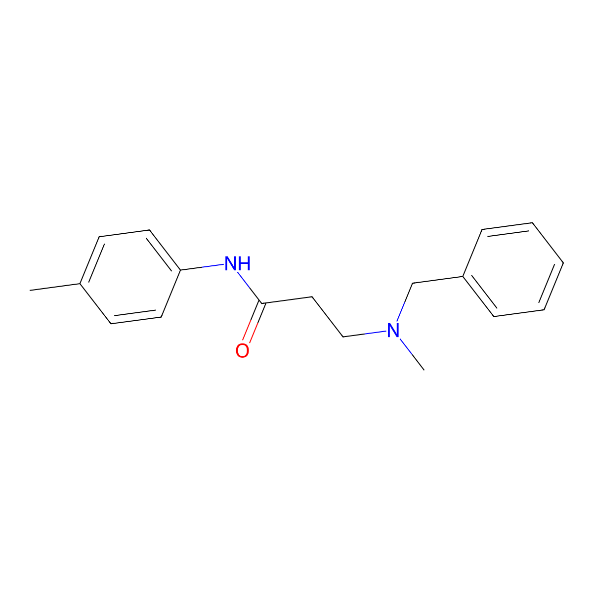 3-[benzyl(methyl)amino]-N-(4-methylphenyl)propanamide molecular structure, CAS 428835-91-0