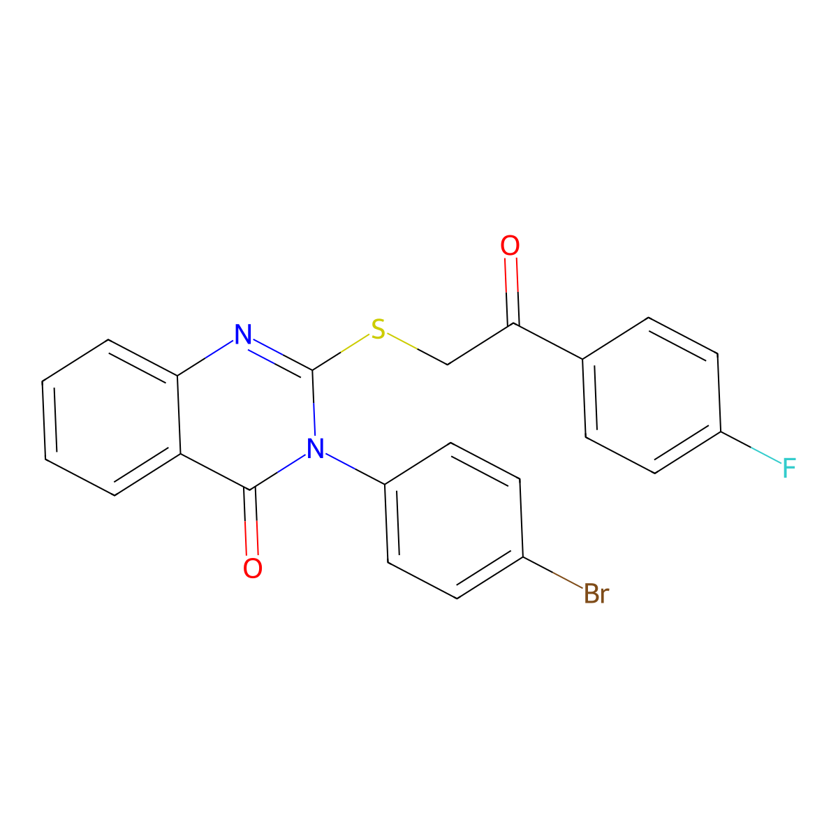3-(4-bromophenyl)-2-{[2-(4-fluorophenyl)-2-oxoethyl]sulfanyl}quinazolin-4(3H)-one molecular structure, CAS 428835-98-7