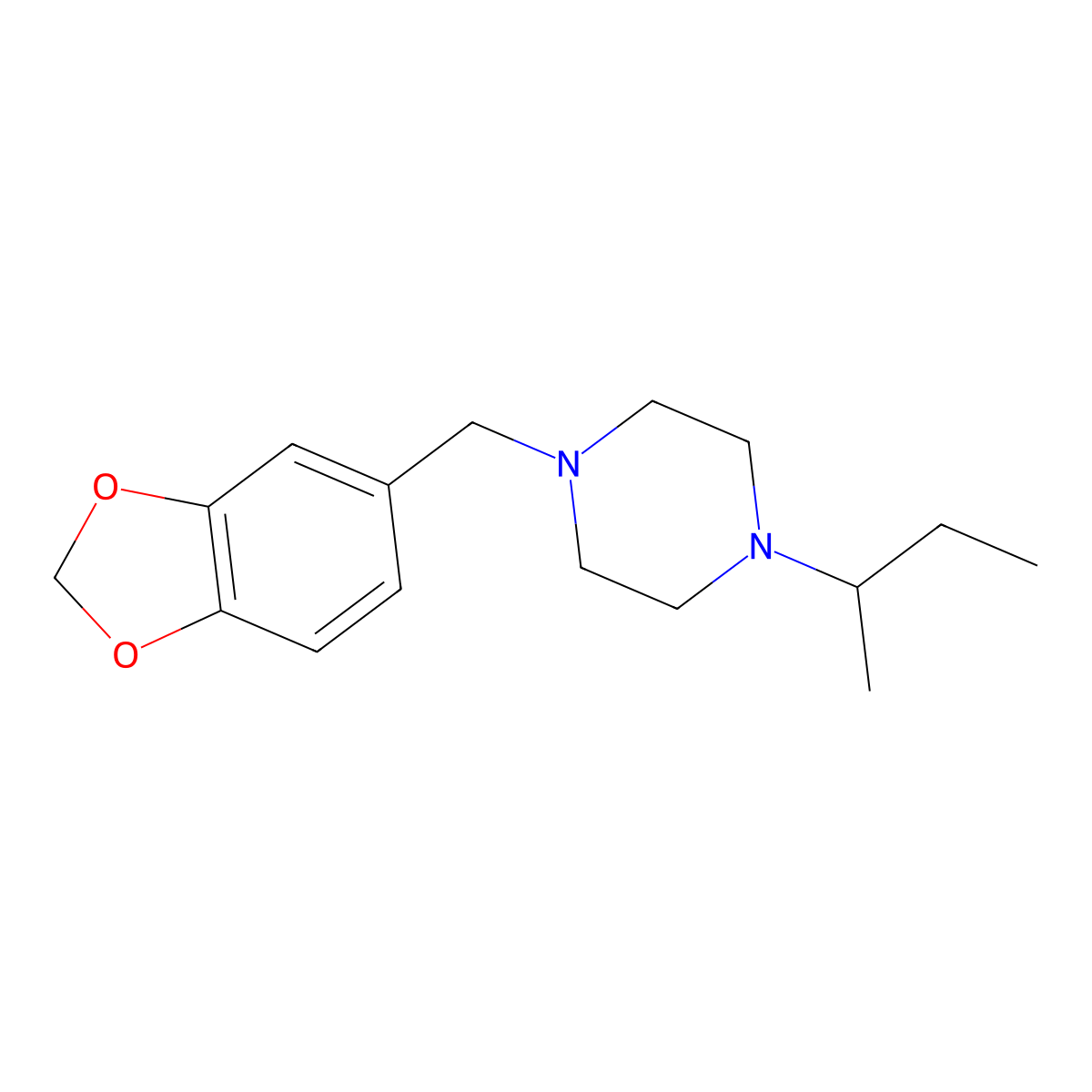 1-(1,3-Benzodioxol-5-ylmethyl)-4-butan-2-ylpiperazine molecular structure, CAS 428836-21-9