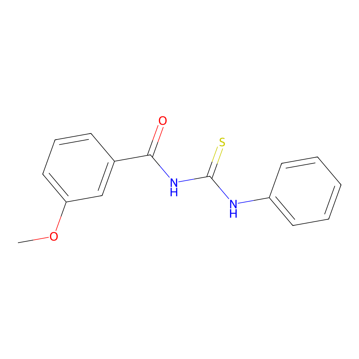 3-methoxy-N-(phenylcarbamothioyl)benzamide molecular structure, CAS 428836-29-7