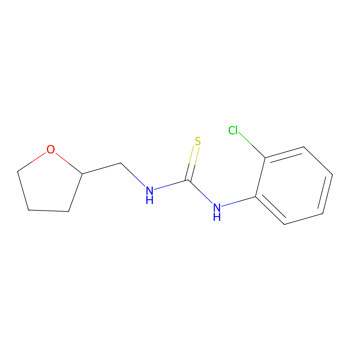 1-(2-Chlorophenyl)-3-(oxolan-2-ylmethyl)thiourea molecular structure, CAS 428836-42-4