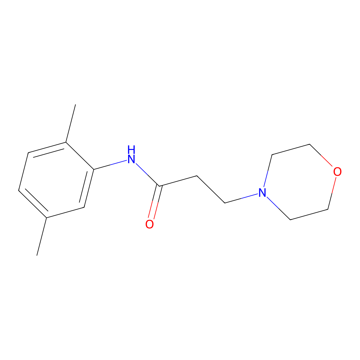N-(2,5-dimethylphenyl)-3-morpholin-4-ylpropanamide molecular structure, CAS 428836-49-1