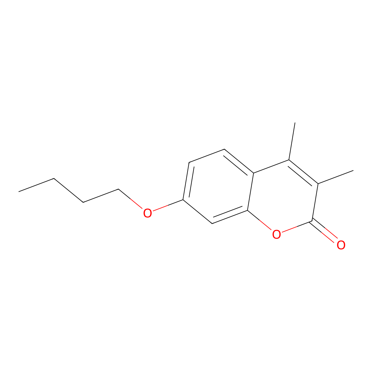 7-Butoxy-3,4-dimethylchromen-2-one molecular structure, CAS 428837-16-5