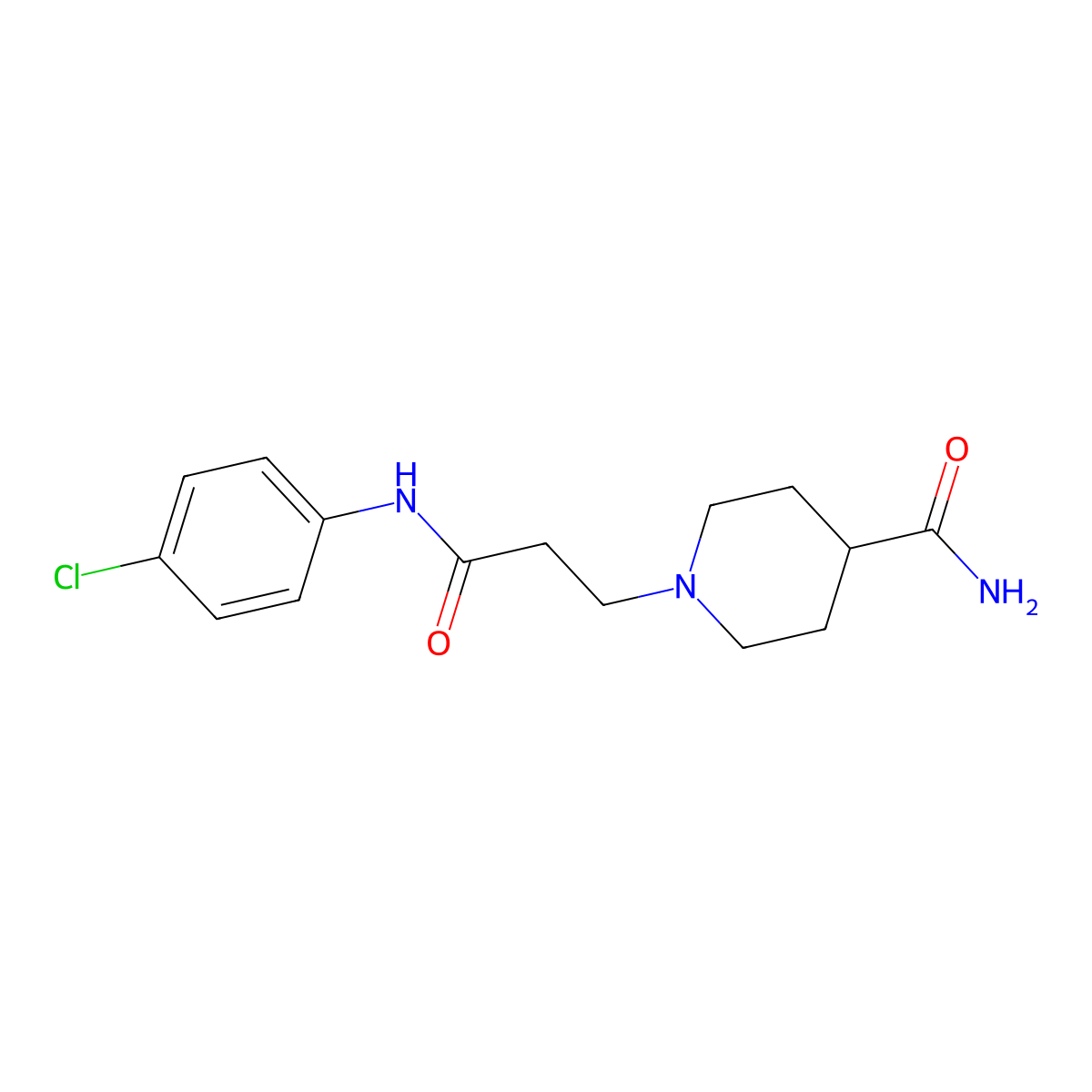 1-[3-(4-Chloroanilino)-3-oxopropyl]piperidine-4-carboxamide molecular structure, CAS 428837-22-3