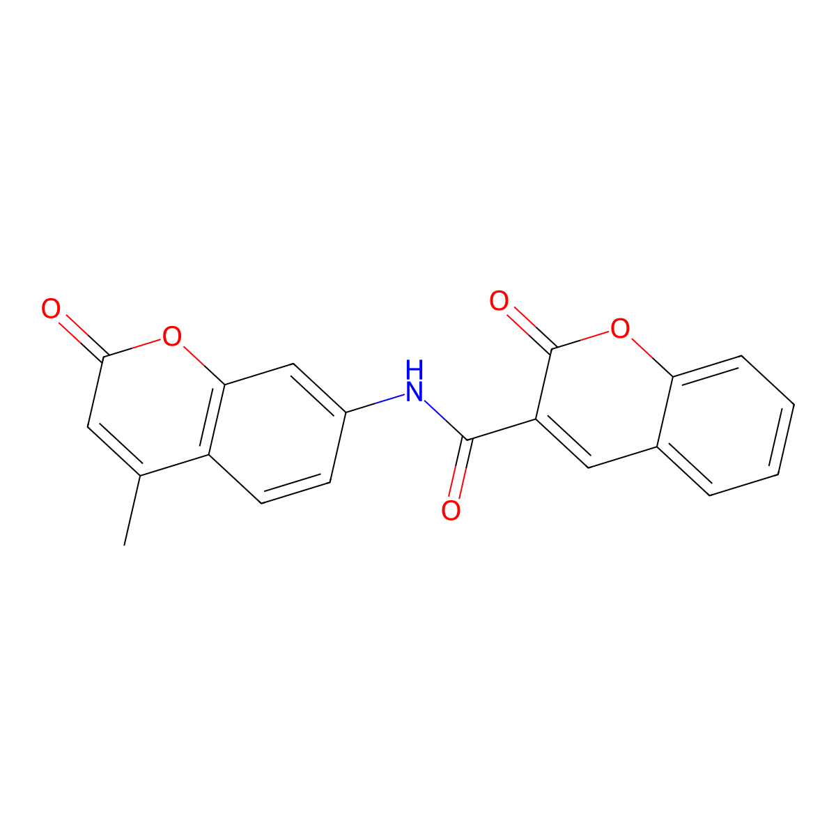 N-(4-methyl-2-oxochromen-7-yl)-2-oxochromene-3-carboxamide molecular structure, CAS 428837-23-4