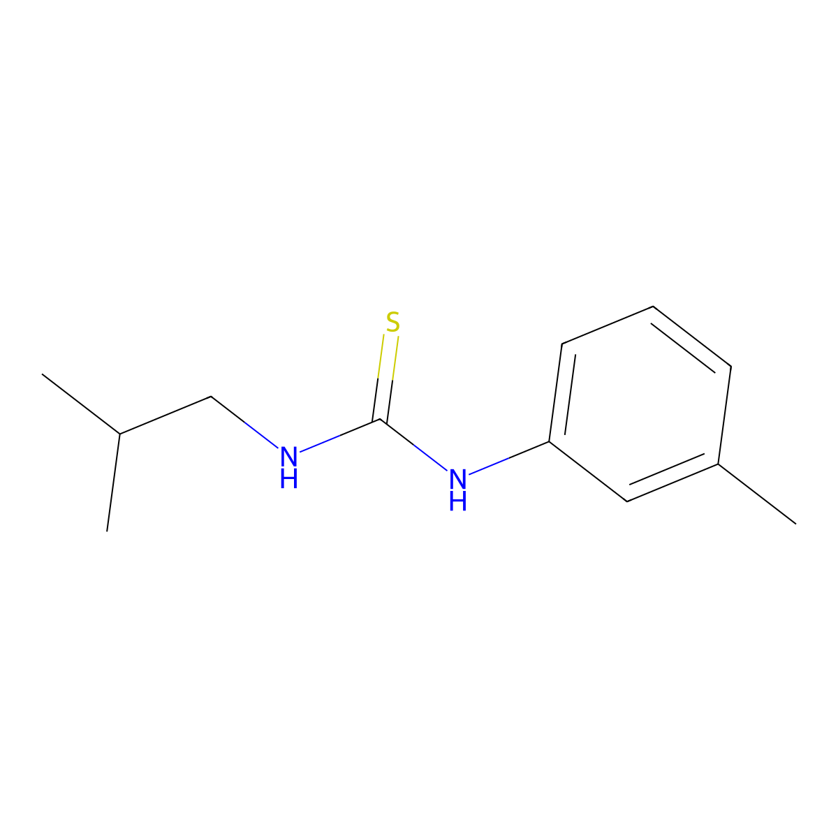 1-(3-Methylphenyl)-3-(2-methylpropyl)thiourea molecular structure, CAS 428837-44-9