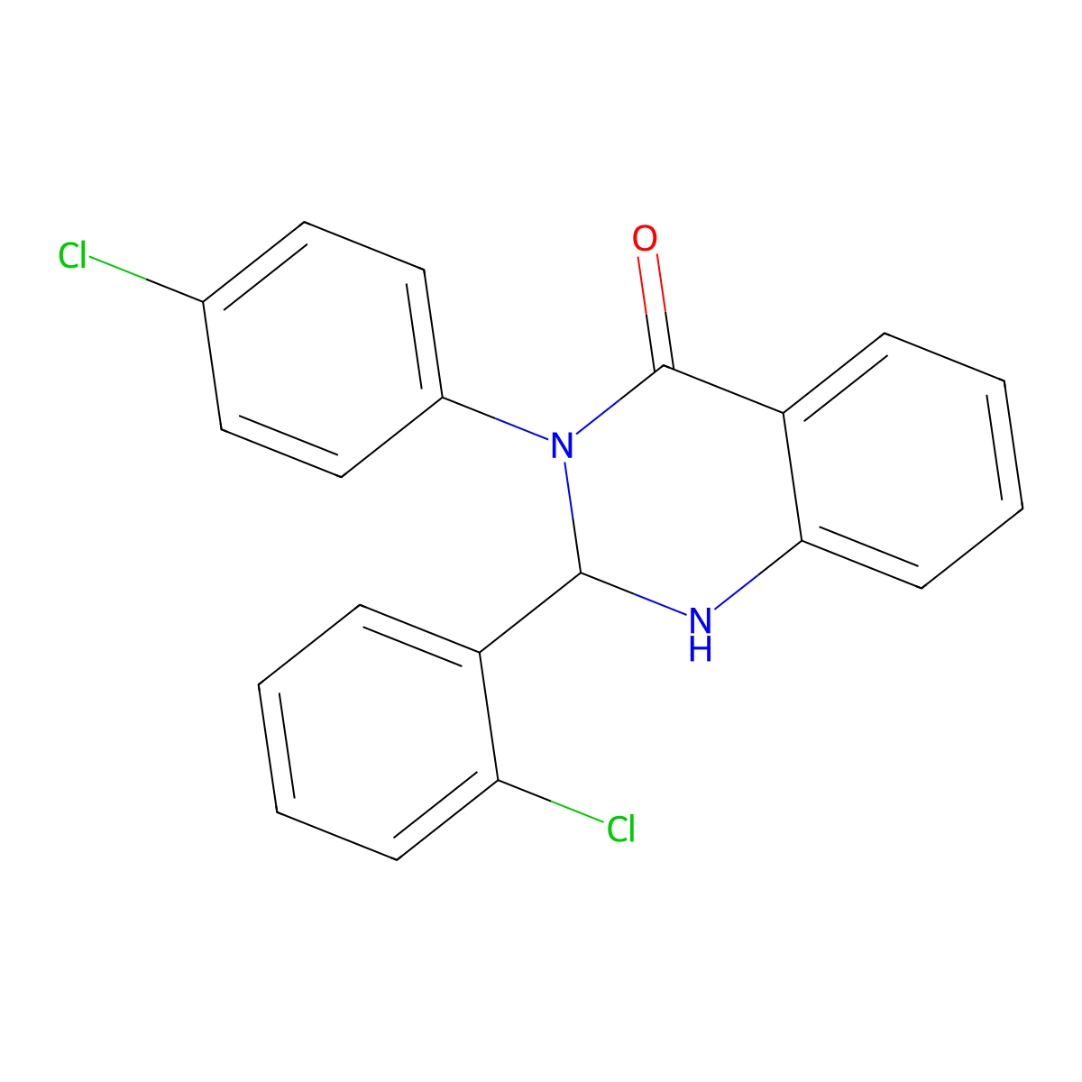 2-(2-Chlorophenyl)-3-(4-chlorophenyl)-1,2-dihydroquinazolin-4-one molecular structure, CAS 428837-74-5