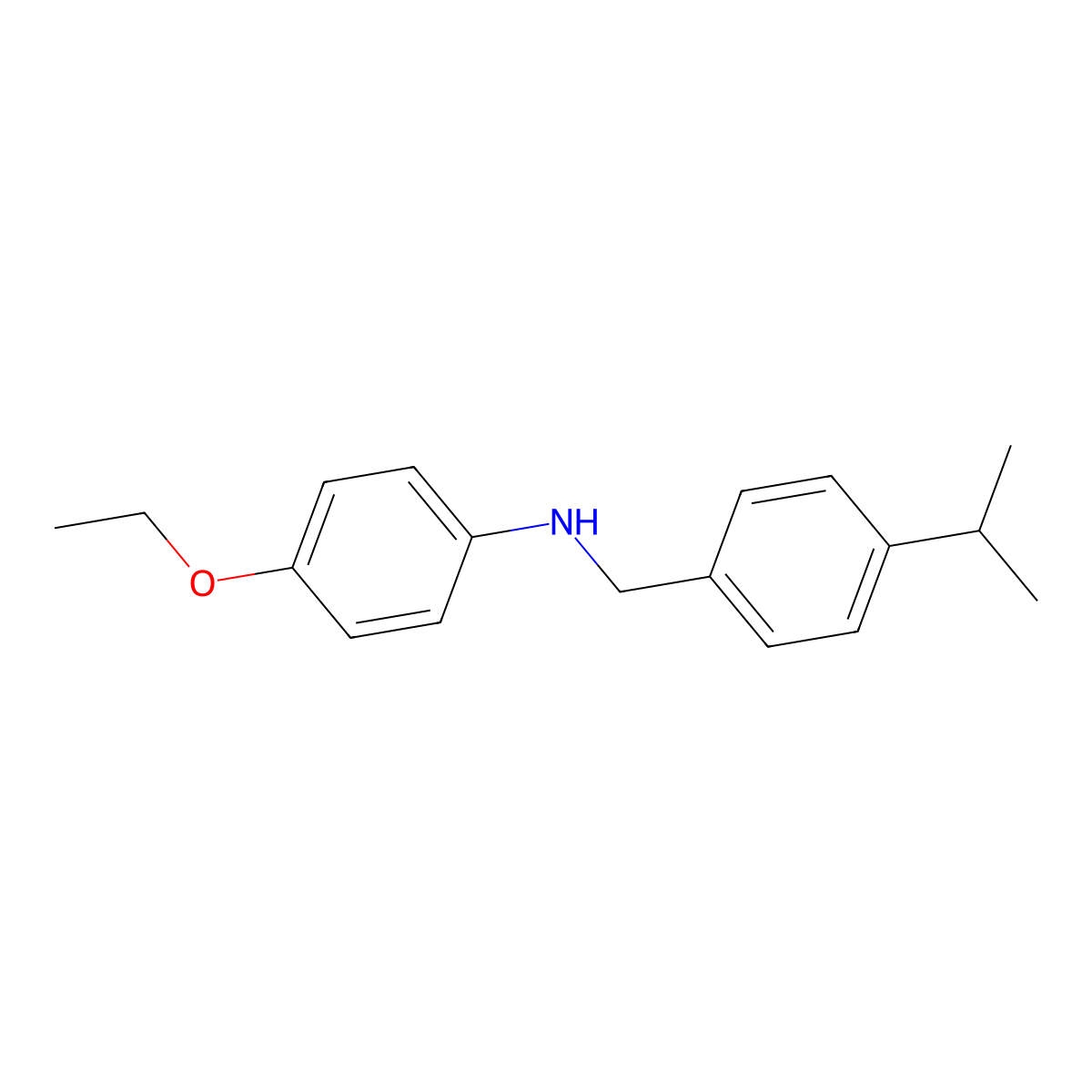 4-ethoxy-N-[(4-propan-2-ylphenyl)methyl]aniline molecular structure, CAS 428838-03-3