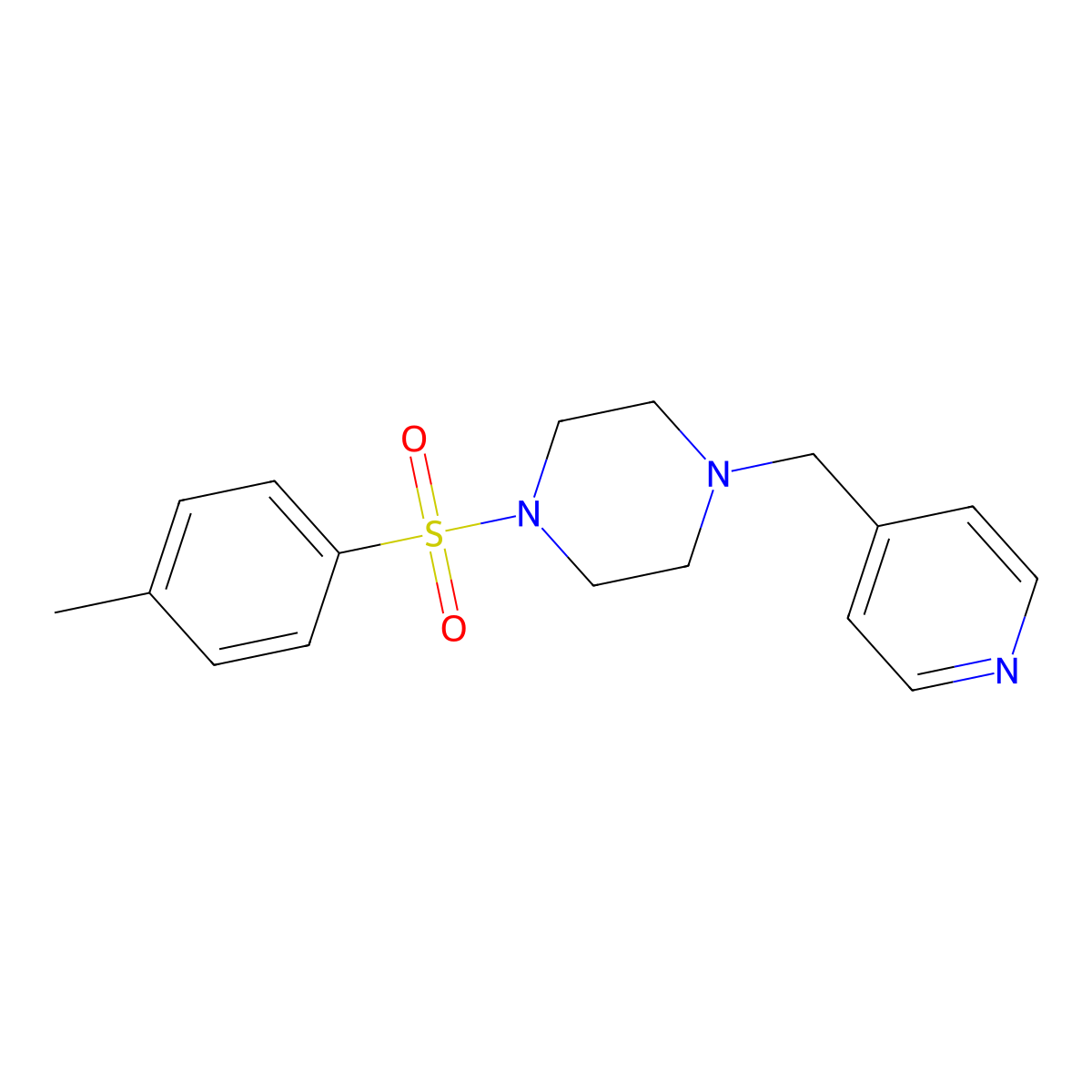 1-(4-Methylphenyl)sulfonyl-4-(pyridin-4-ylmethyl)piperazine molecular structure, CAS 428838-12-4