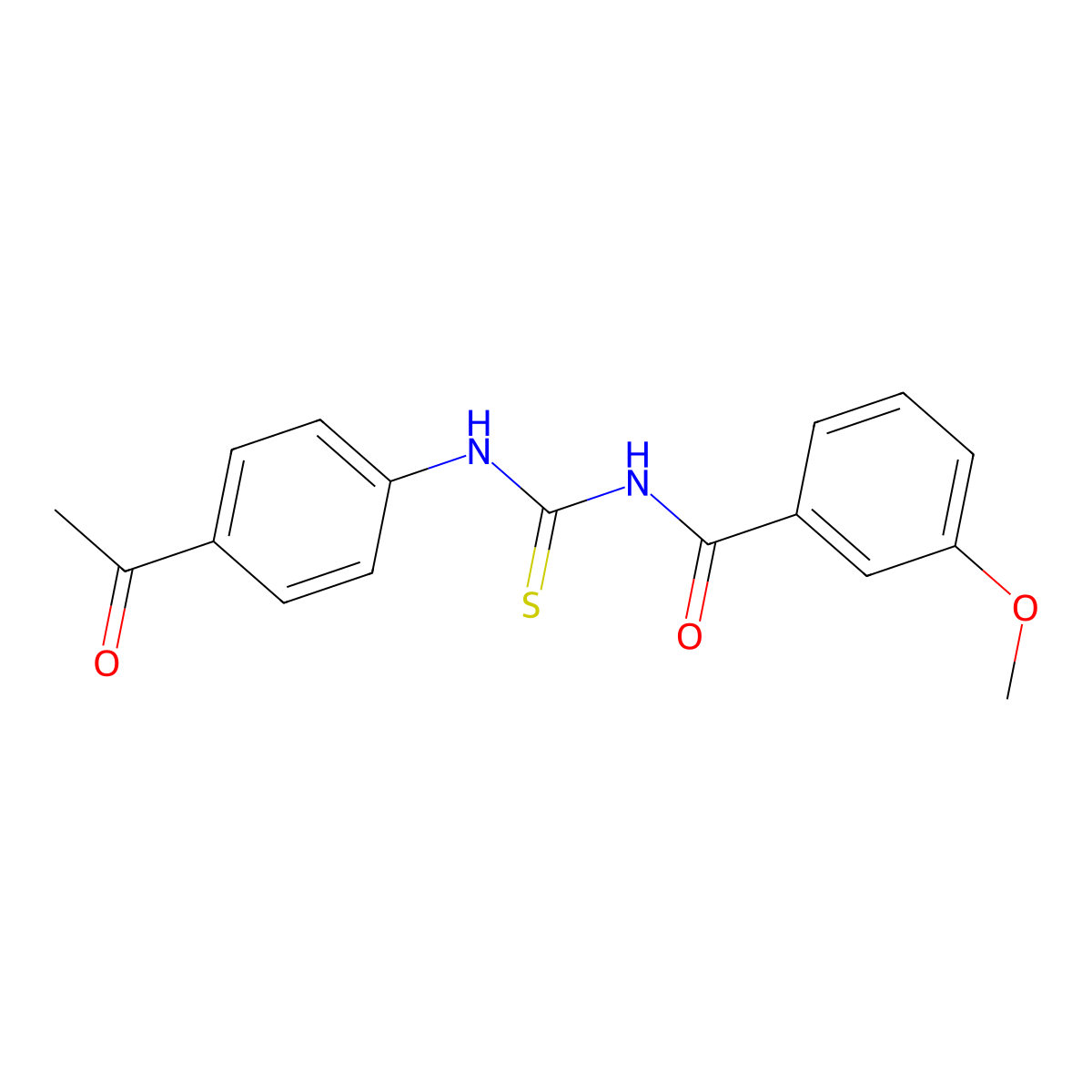 N-[(4-acetylphenyl)carbamothioyl]-3-methoxybenzamide molecular structure, CAS 428838-33-9
