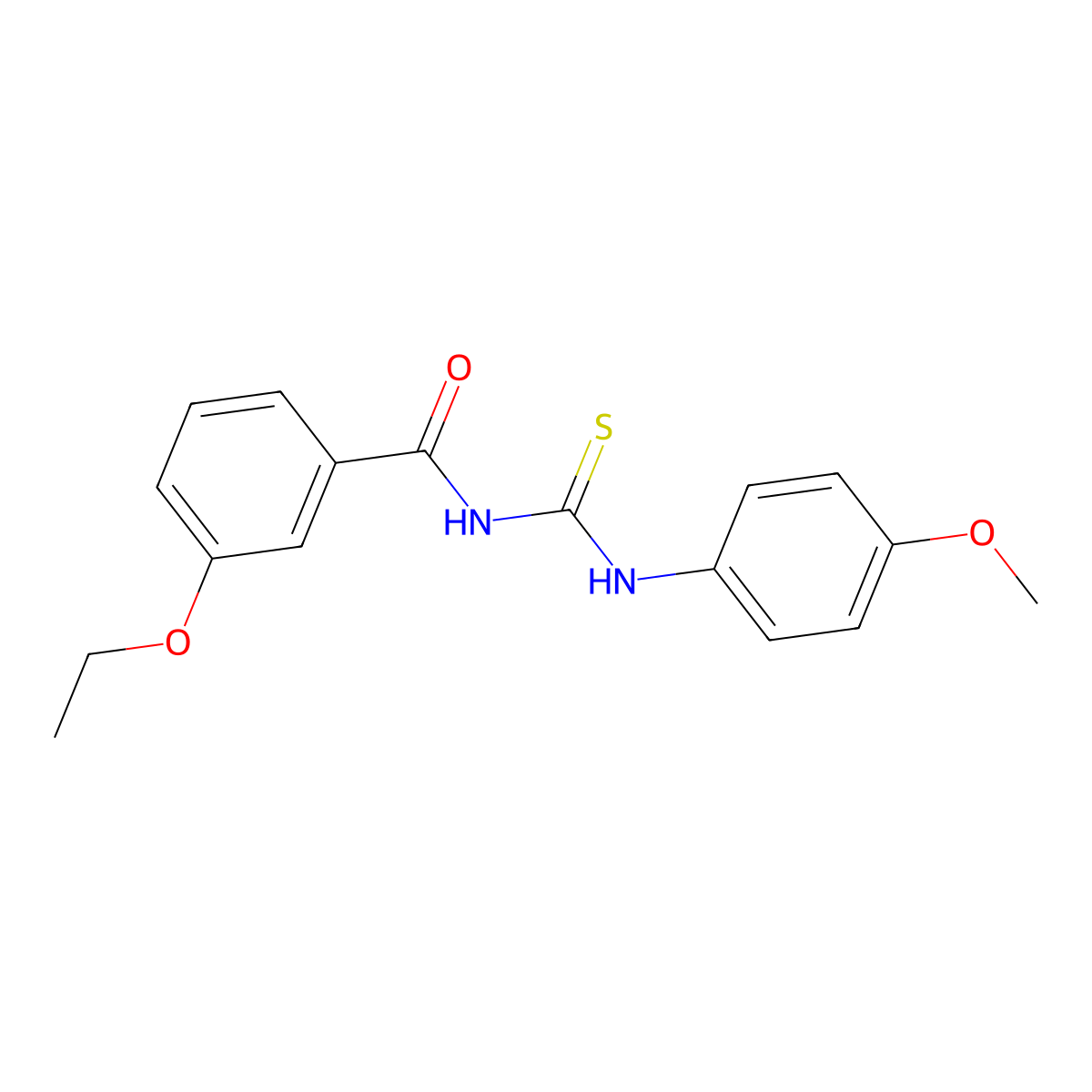 3-ethoxy-N-[(4-methoxyphenyl)carbamothioyl]benzamide molecular structure, CAS 428838-45-3