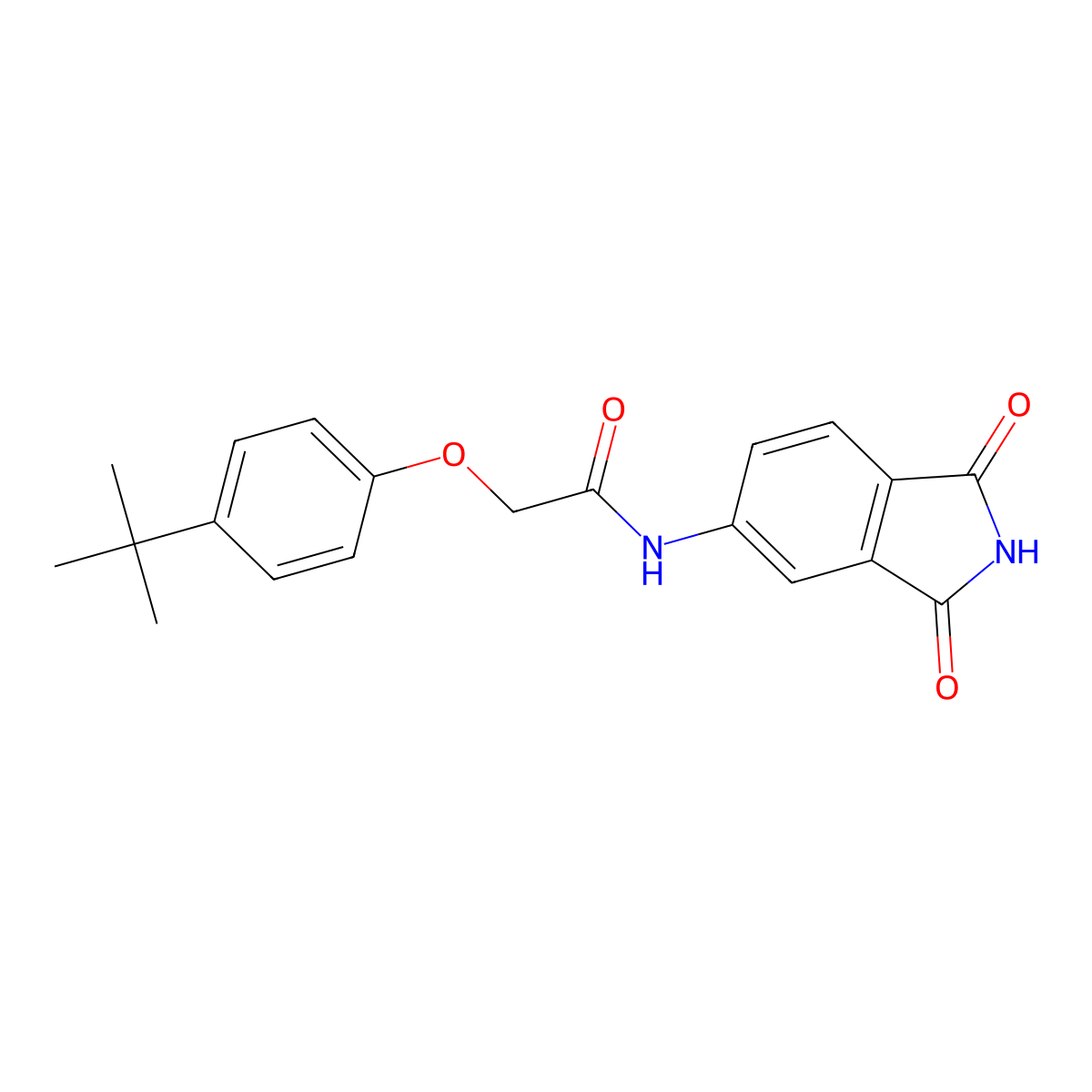 2-(4-tert-butylphenoxy)-N-(1,3-dioxoisoindol-5-yl)acetamide molecular structure, CAS 428838-48-6