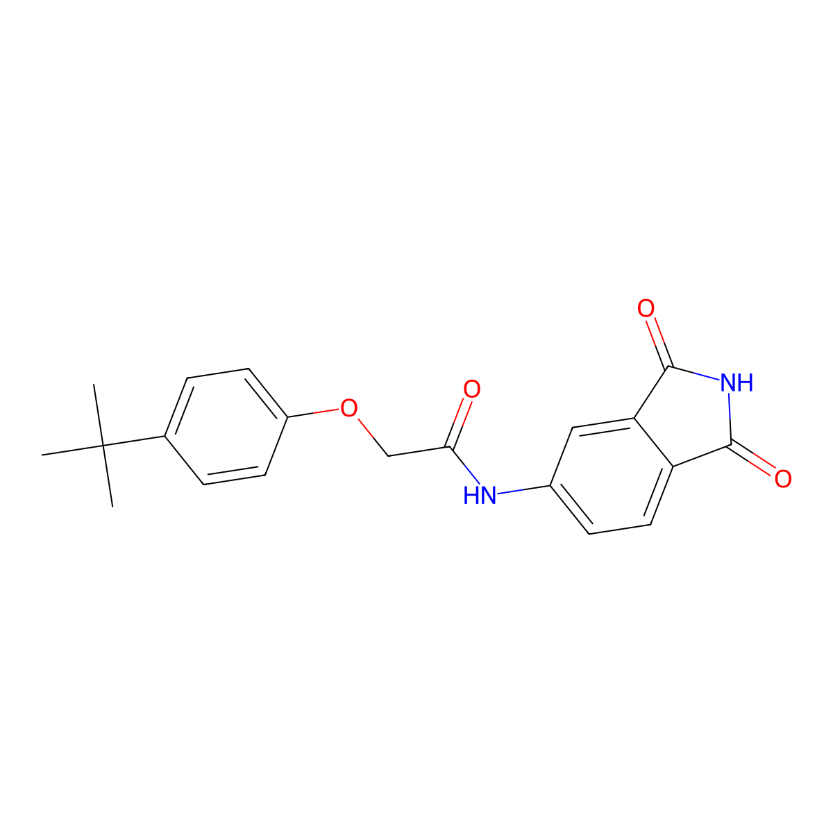 2-(4-tert-butylphenoxy)-N-(1,3-dioxoisoindol-5-yl)acetamide molecular structure, CAS 428838-48-6
