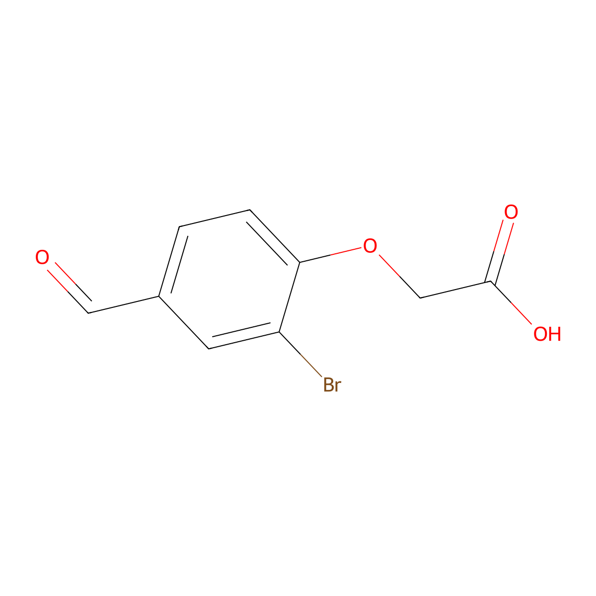 2-(2-Bromo-4-formylphenoxy)acetic acid molecular structure, CAS 428838-49-7