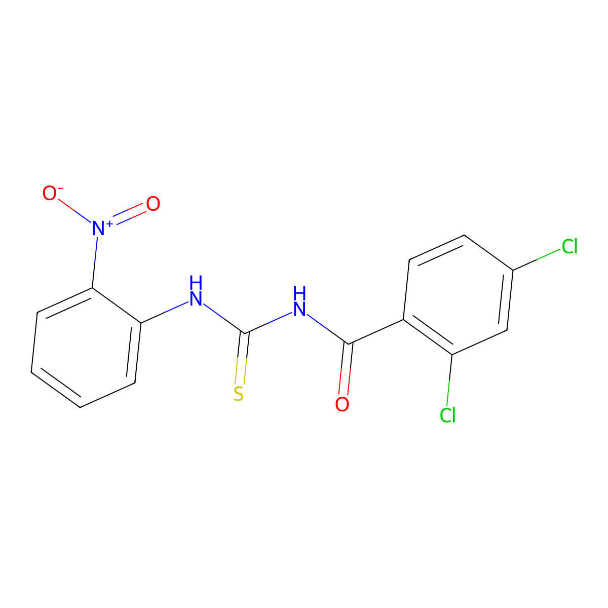 2,4-dichloro-N-[(2-nitrophenyl)carbamothioyl]benzamide molecular structure, CAS 428838-67-9