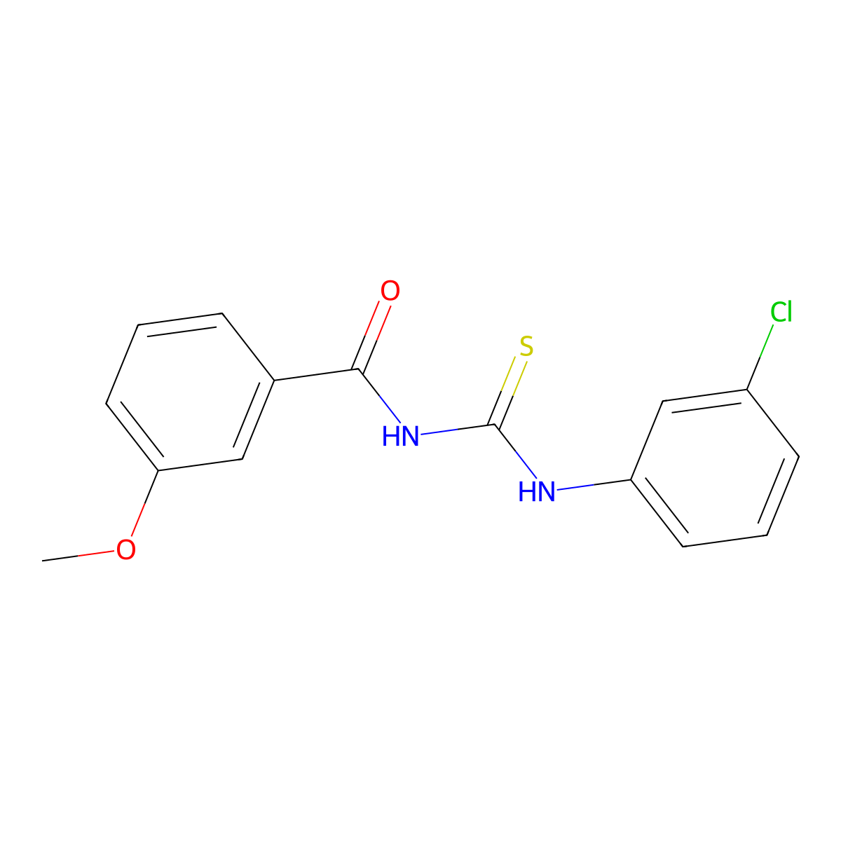 N-[(3-chlorophenyl)carbamothioyl]-3-methoxybenzamide molecular structure, CAS 428839-00-3