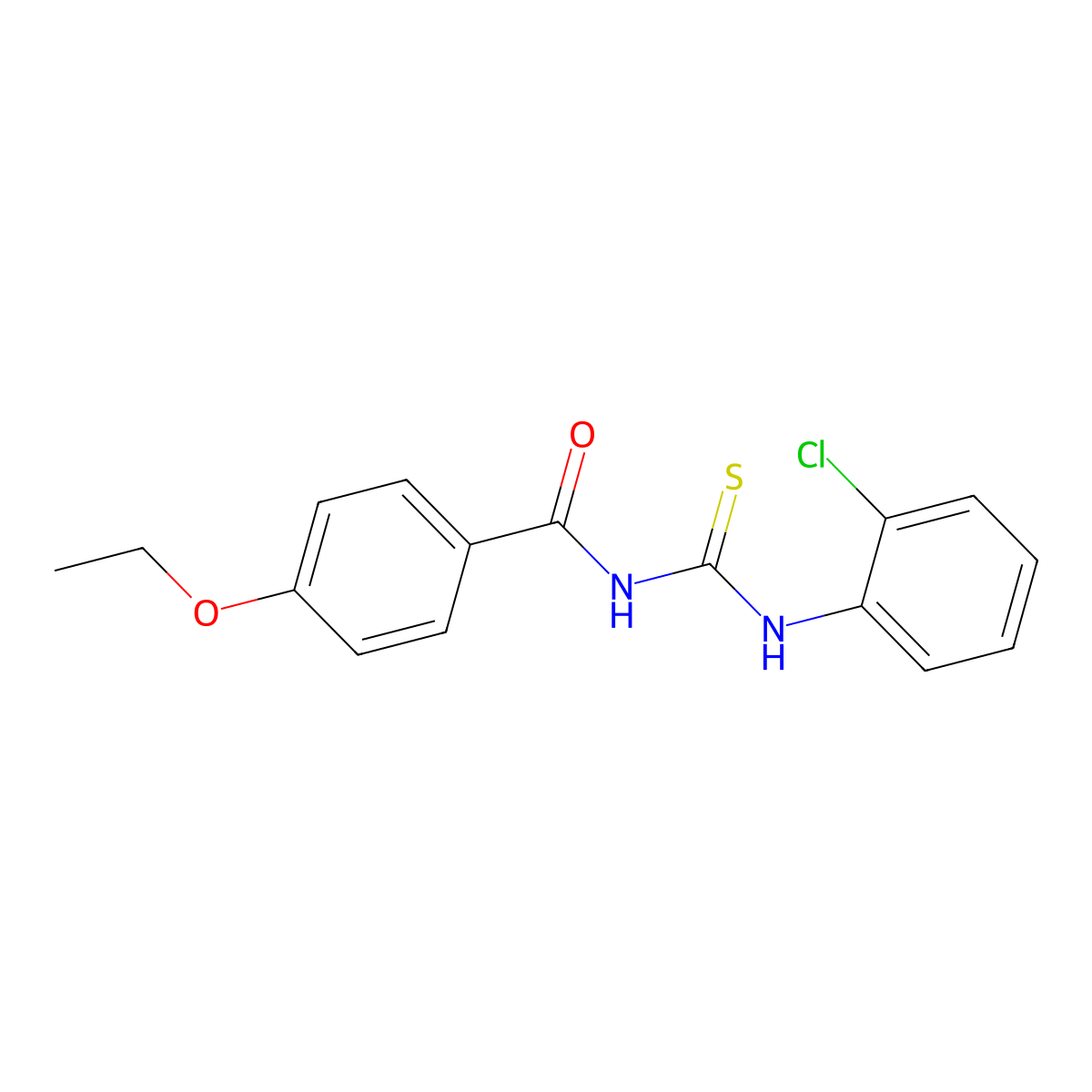 N-[(2-chlorophenyl)carbamothioyl]-4-ethoxybenzamide molecular structure, CAS 428839-02-5